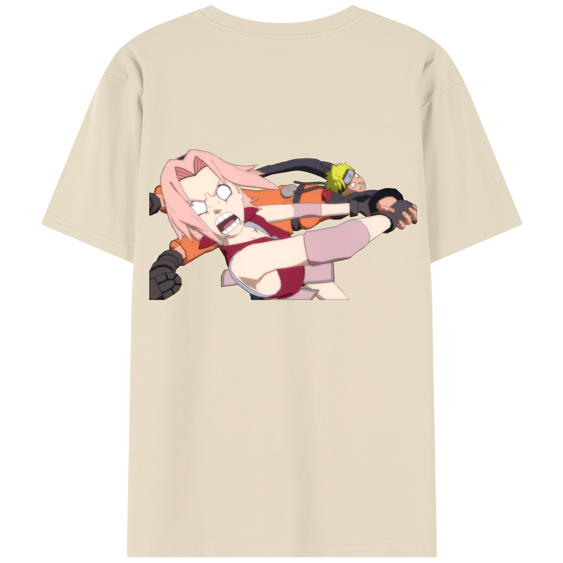 （画像用） NARUTO -ナルト- 春野サクラ Haruno Sakura 綿100％半袖Tシャツ（背面プリント）