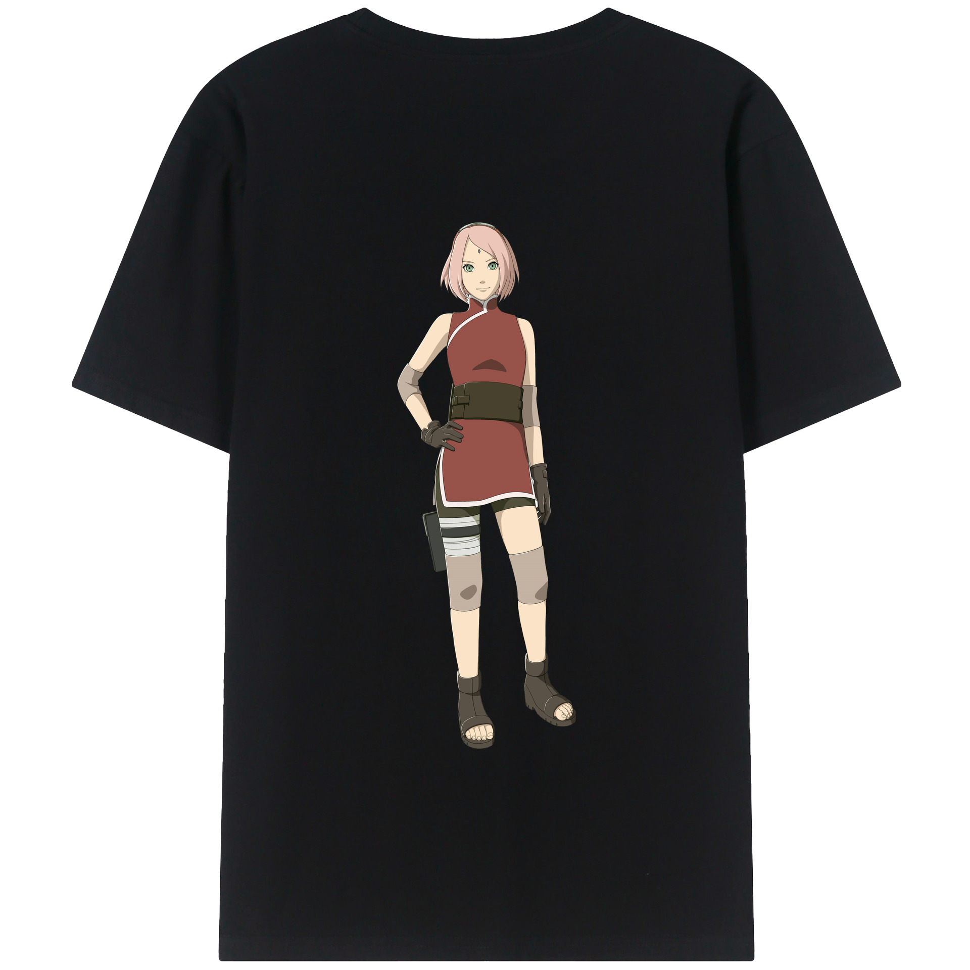 （画像用） NARUTO -ナルト- 春野サクラ Haruno Sakura 綿100％半袖Tシャツ（背面プリント）