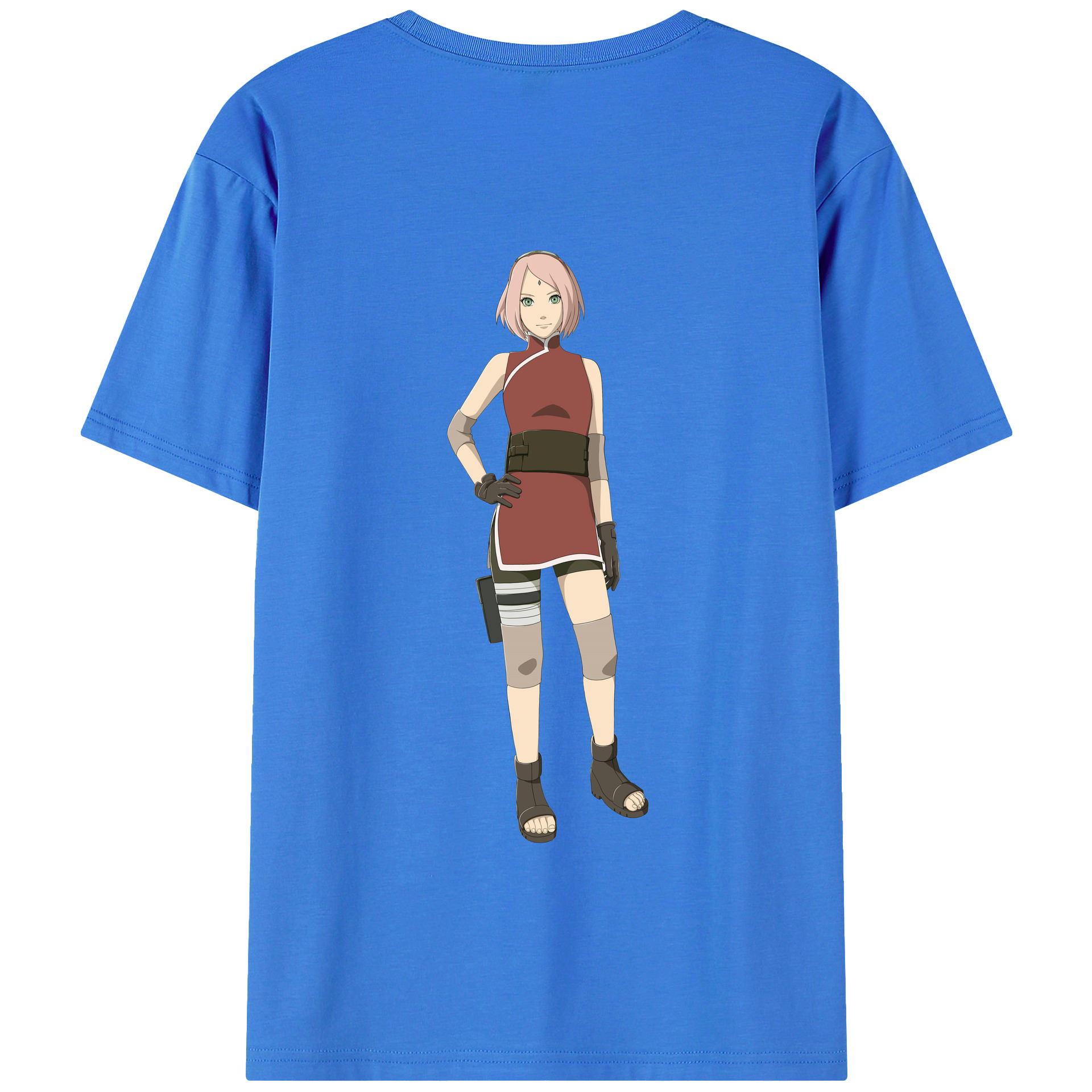 （画像用） NARUTO -ナルト- 春野サクラ Haruno Sakura 綿100％半袖Tシャツ（背面プリント）