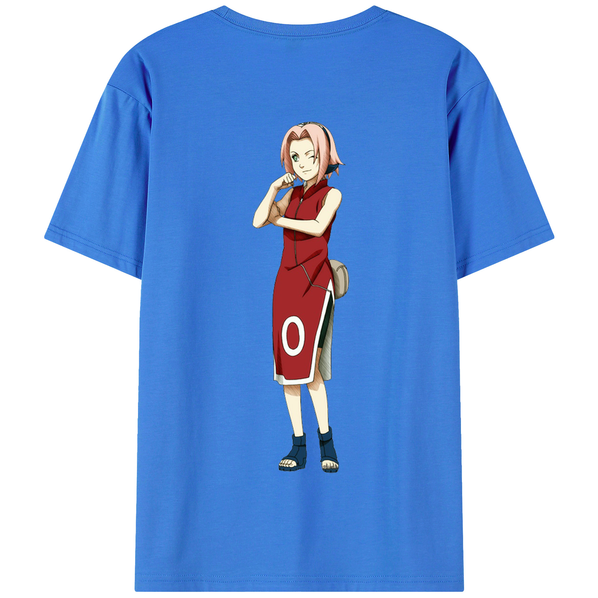 （画像用） NARUTO -ナルト- 春野サクラ Haruno Sakura 綿100％半袖Tシャツ（背面プリント）