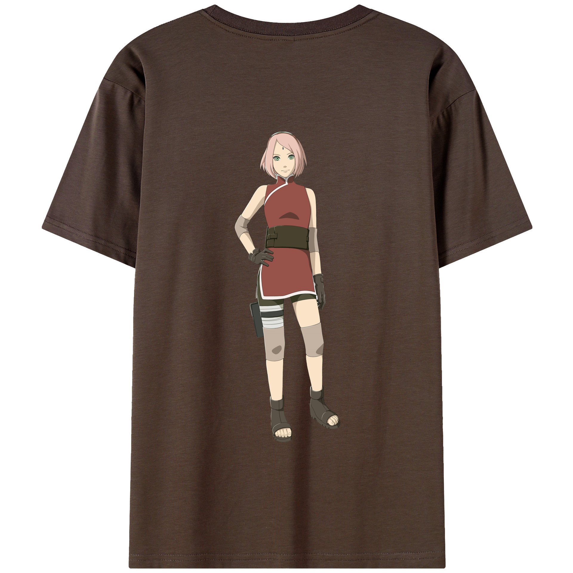（画像用） NARUTO -ナルト- 春野サクラ Haruno Sakura 綿100％半袖Tシャツ（背面プリント）