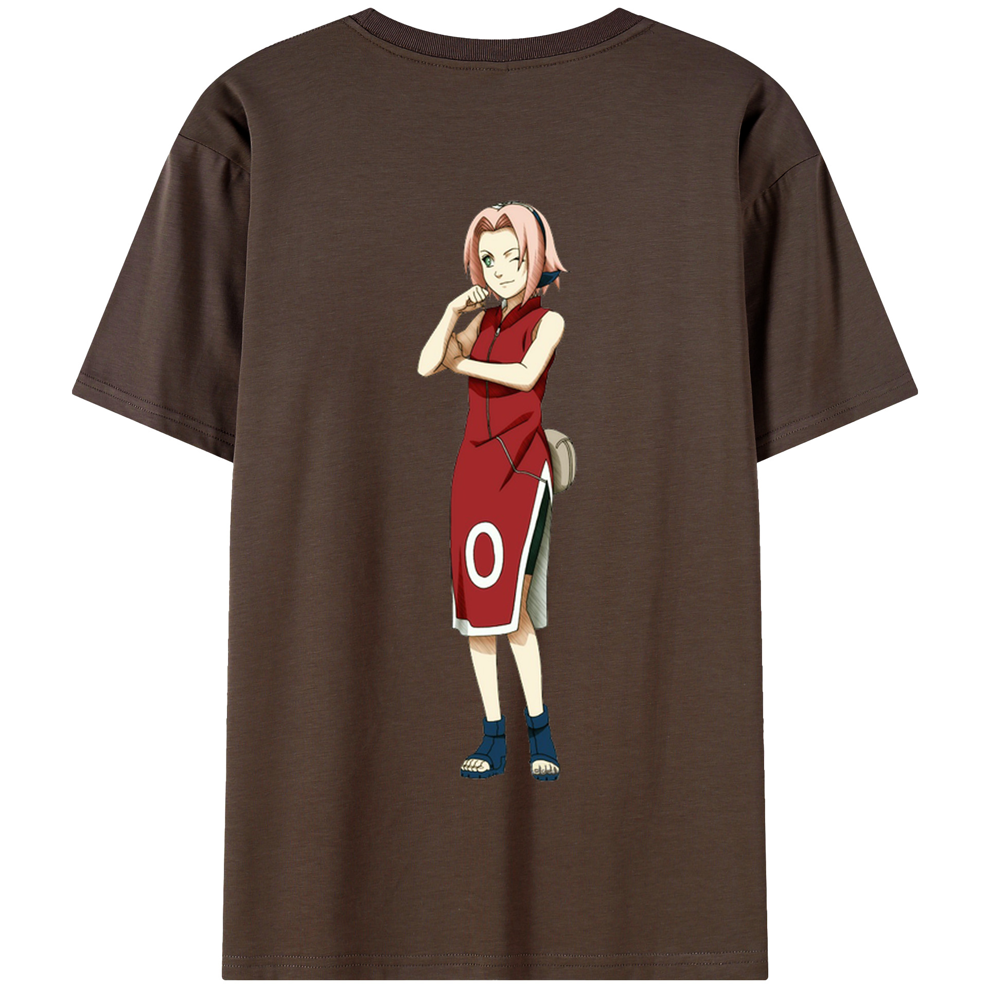 （画像用） NARUTO -ナルト- 春野サクラ Haruno Sakura 綿100％半袖Tシャツ（背面プリント）