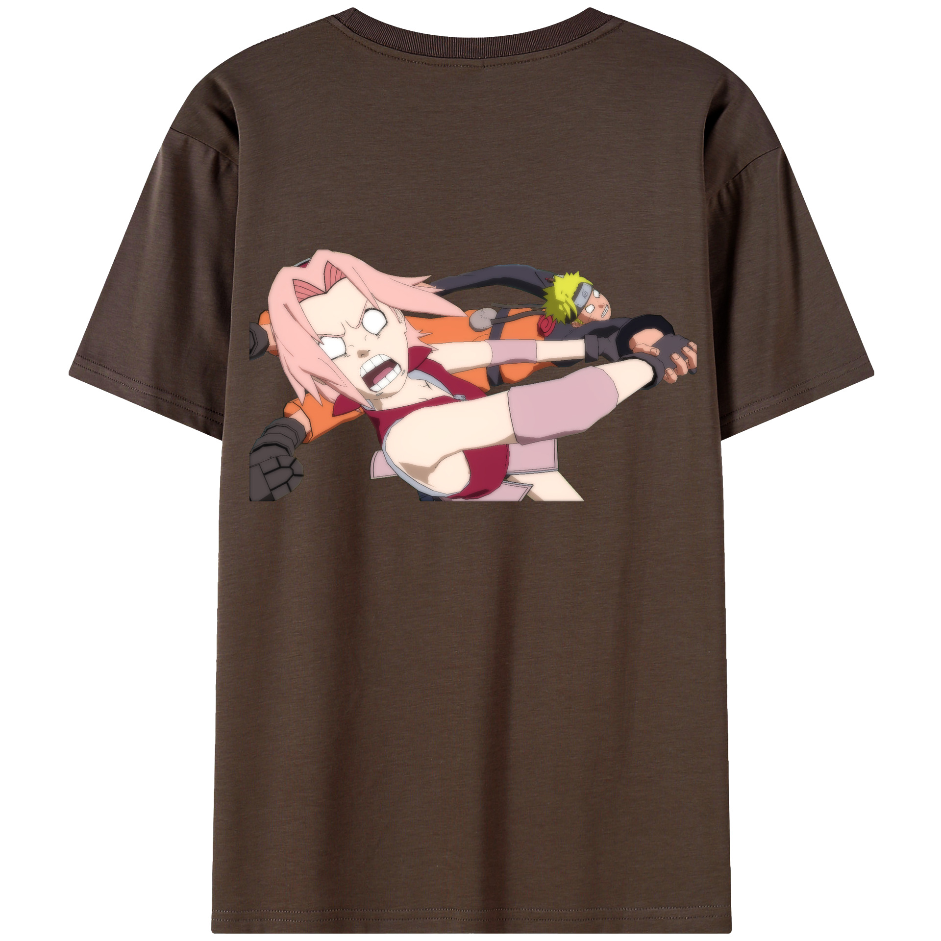 （画像用） NARUTO -ナルト- 春野サクラ Haruno Sakura 綿100％半袖Tシャツ（背面プリント）
