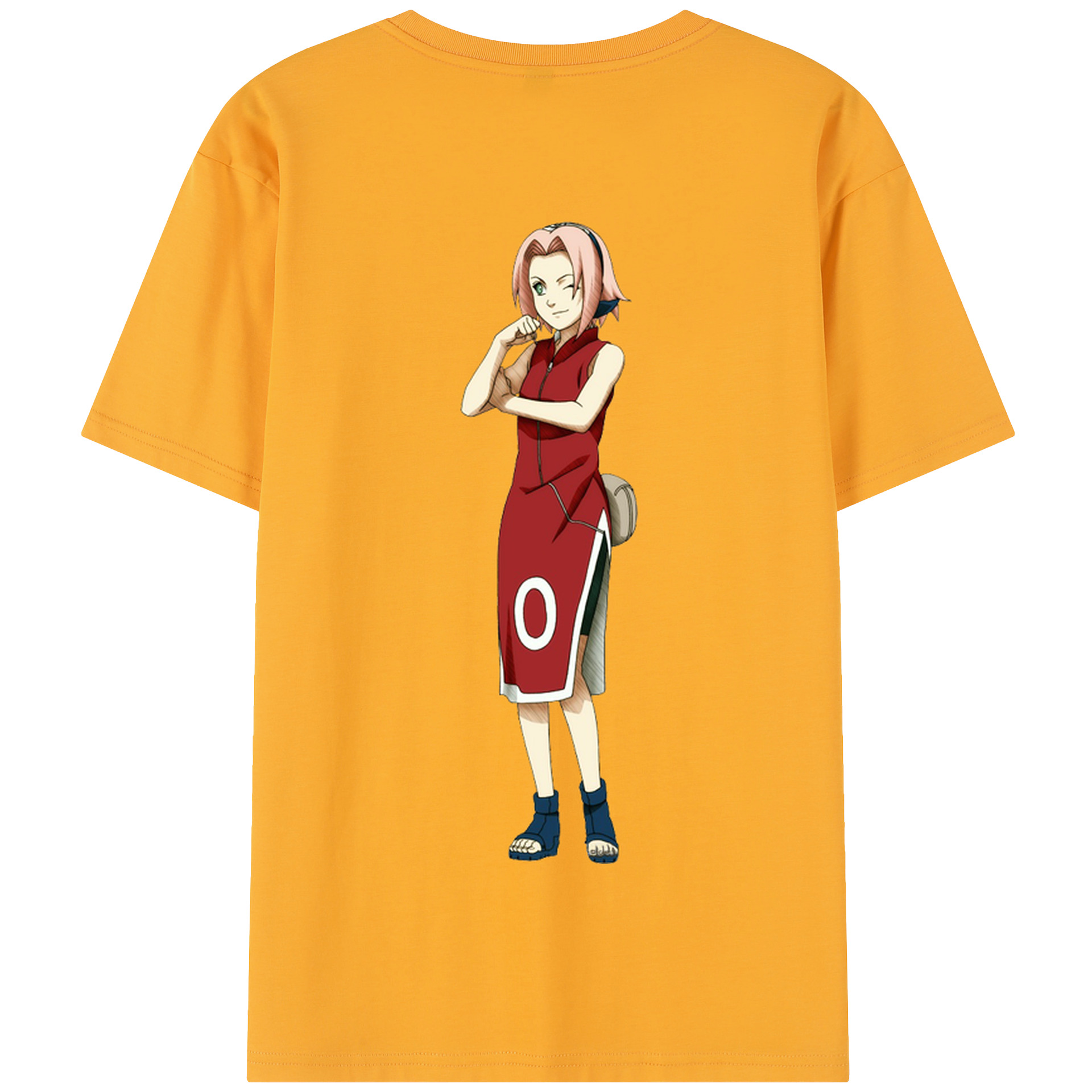 （画像用） NARUTO -ナルト- 春野サクラ Haruno Sakura 綿100％半袖Tシャツ（背面プリント）