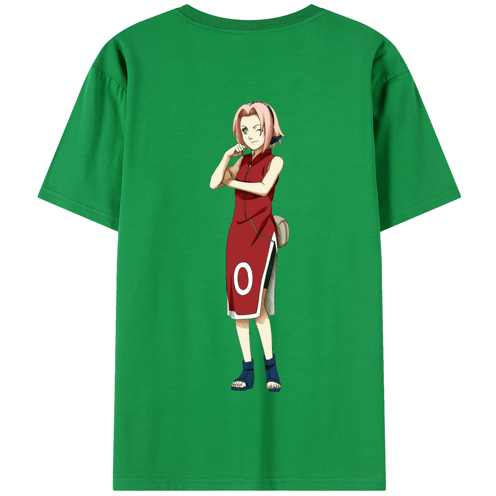 （画像用） NARUTO -ナルト- 春野サクラ Haruno Sakura 綿100％半袖Tシャツ（背面プリント）