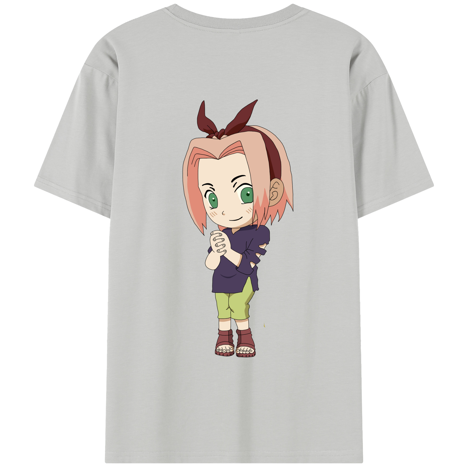 （画像用） NARUTO -ナルト- 春野サクラ Haruno Sakura 綿100％半袖Tシャツ（背面プリント）