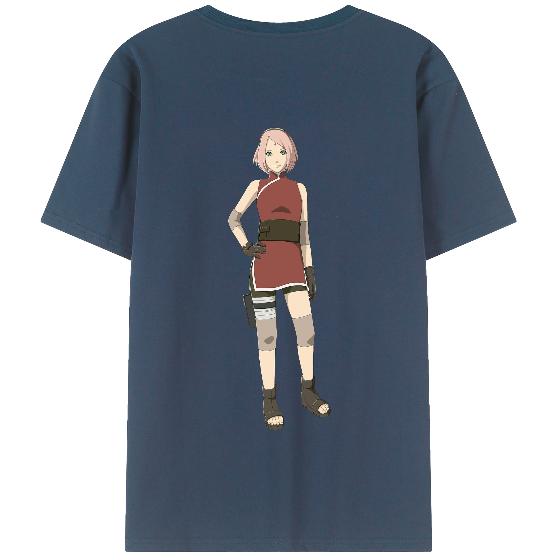 （画像用） NARUTO -ナルト- 春野サクラ Haruno Sakura 綿100％半袖Tシャツ（背面プリント）