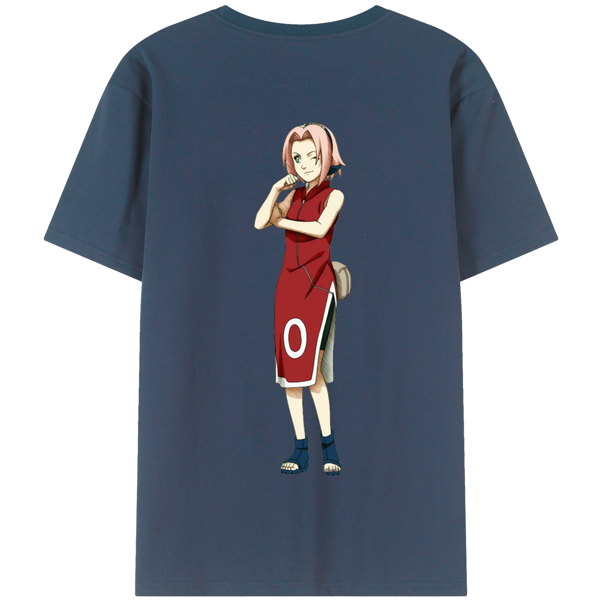 （画像用） NARUTO -ナルト- 春野サクラ Haruno Sakura 綿100％半袖Tシャツ（背面プリント）