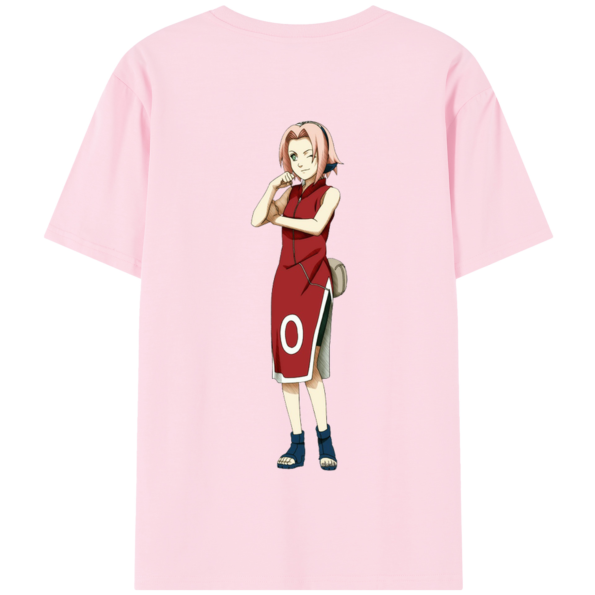 （画像用） NARUTO -ナルト- 春野サクラ Haruno Sakura 綿100％半袖Tシャツ（背面プリント）