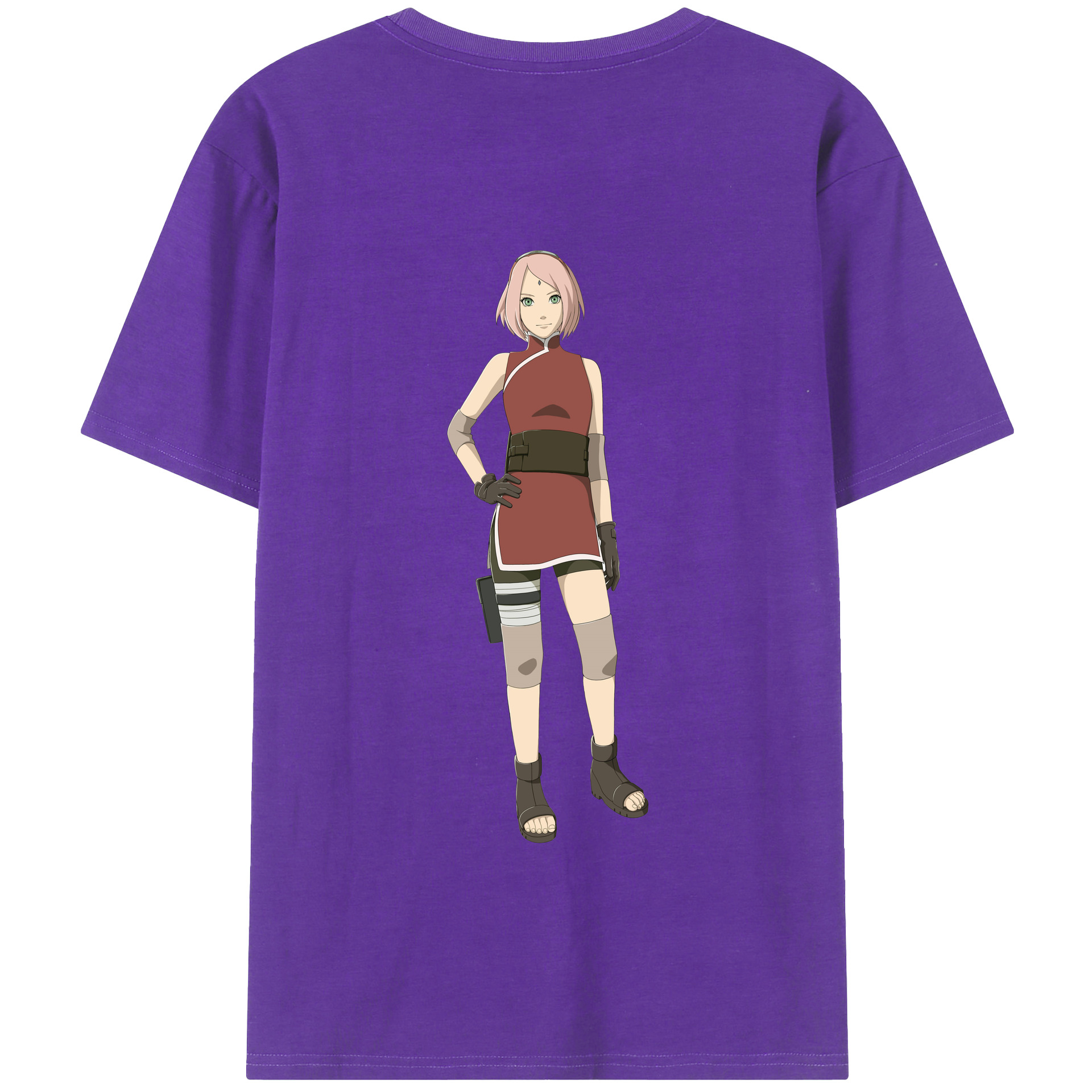 （画像用） NARUTO -ナルト- 春野サクラ Haruno Sakura 綿100％半袖Tシャツ（背面プリント）