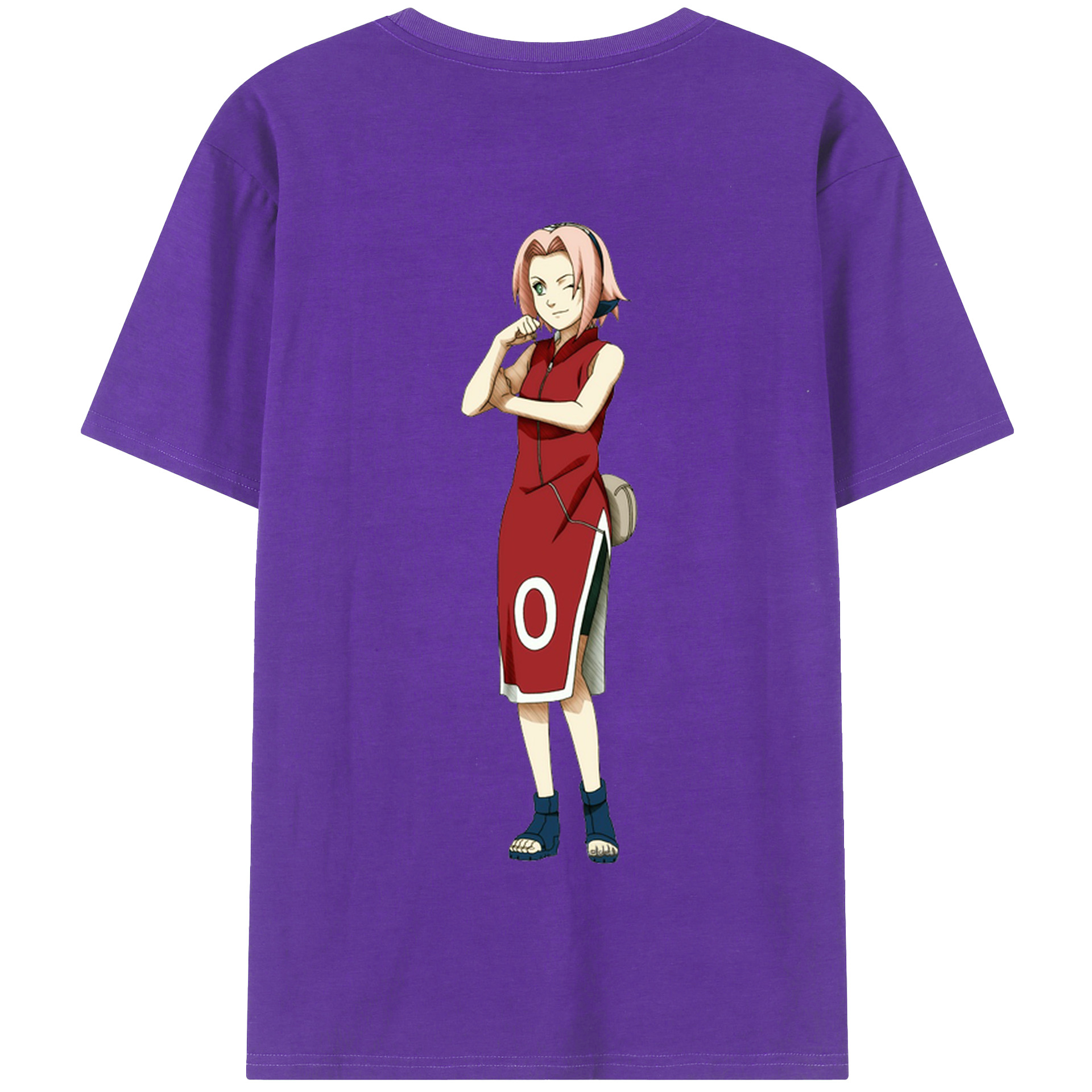 （画像用） NARUTO -ナルト- 春野サクラ Haruno Sakura 綿100％半袖Tシャツ（背面プリント）