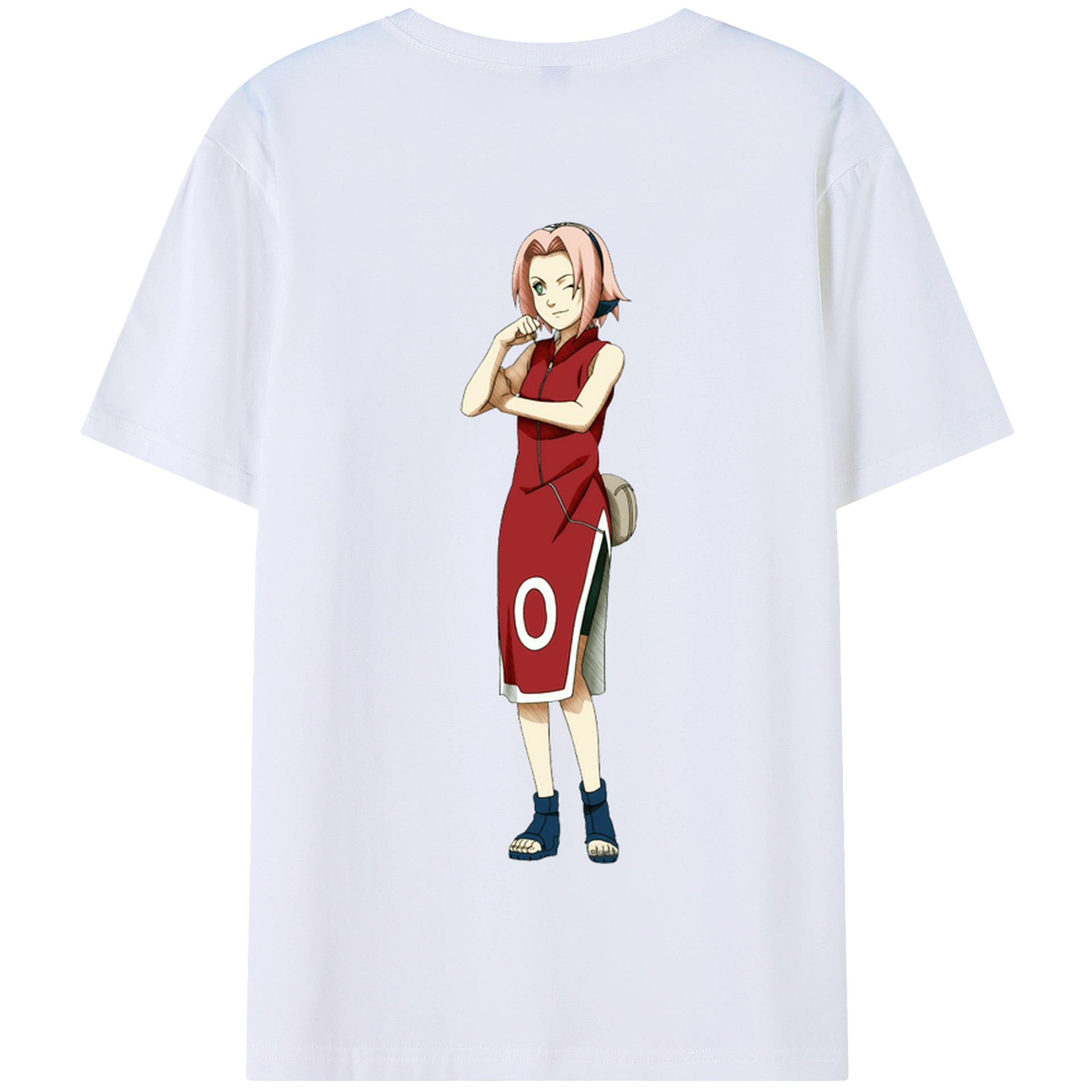 （画像用） NARUTO -ナルト- 春野サクラ Haruno Sakura 綿100％半袖Tシャツ（背面プリント）