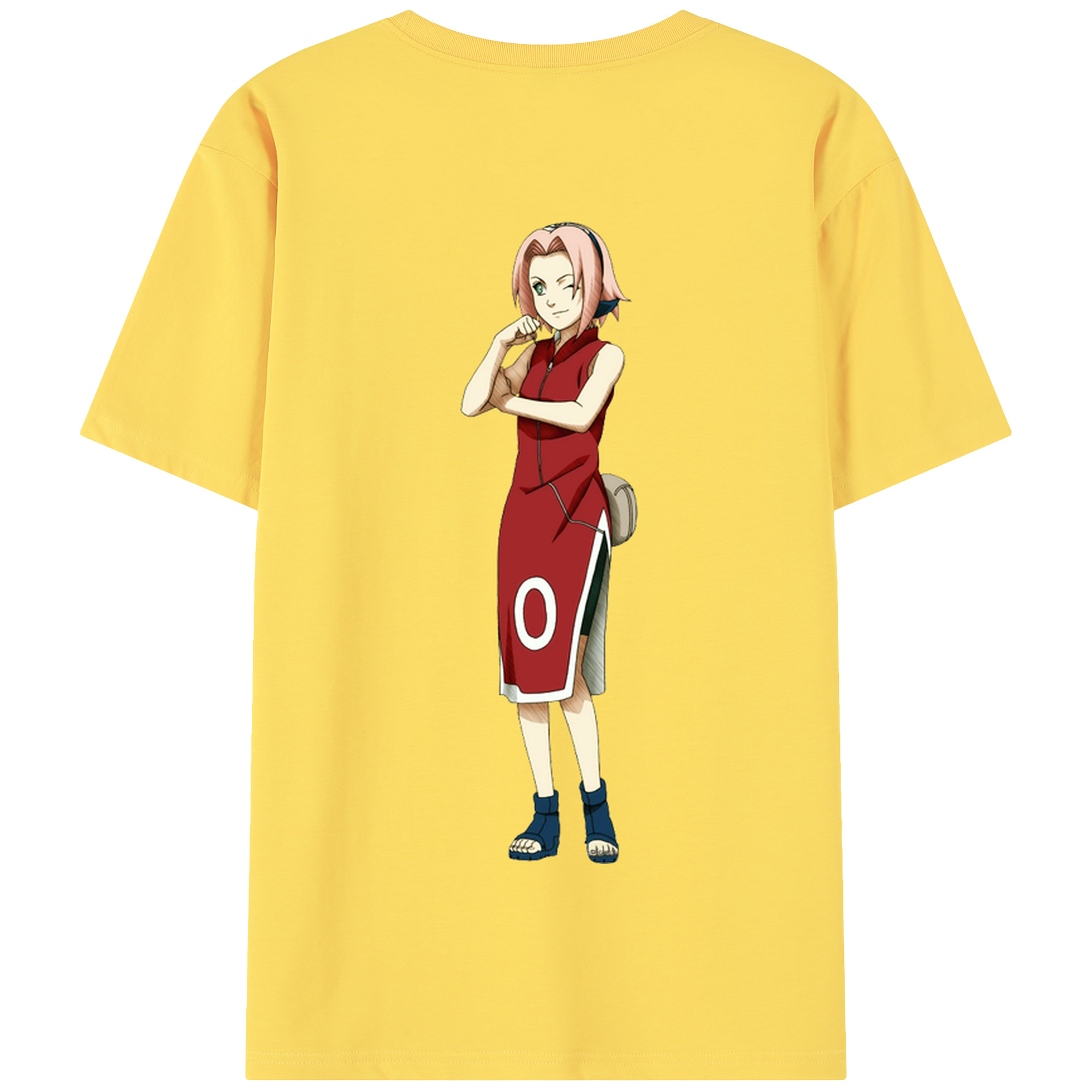 （画像用） NARUTO -ナルト- 春野サクラ Haruno Sakura 綿100％半袖Tシャツ（背面プリント）