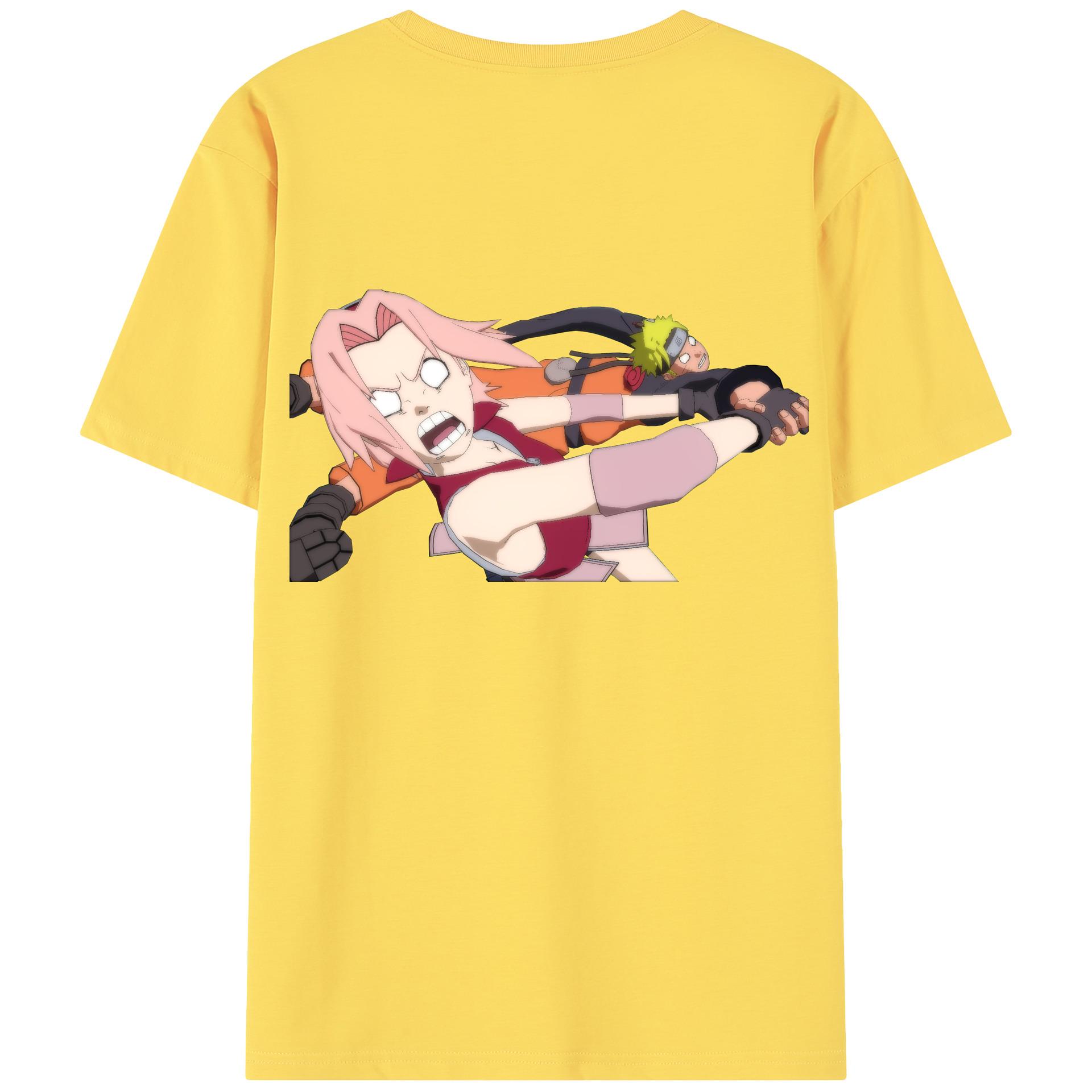 （画像用） NARUTO -ナルト- 春野サクラ Haruno Sakura 綿100％半袖Tシャツ（背面プリント）