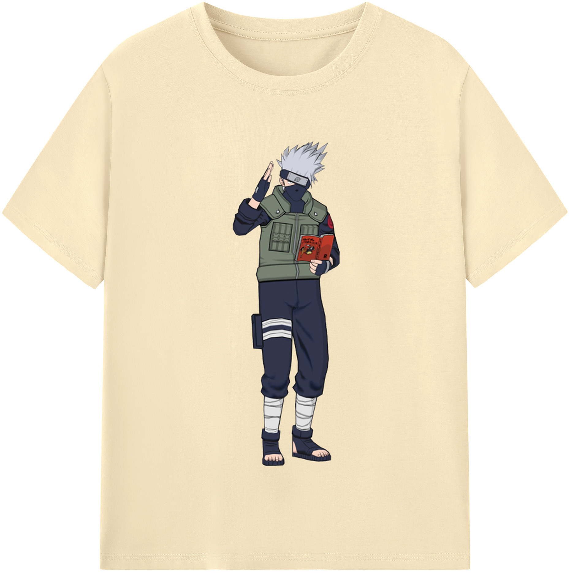 （画像用） NARUTO -ナルト- はたけ カカシ Hatake Kakashi 綿100％半袖Tシャツ（フロントプリント）