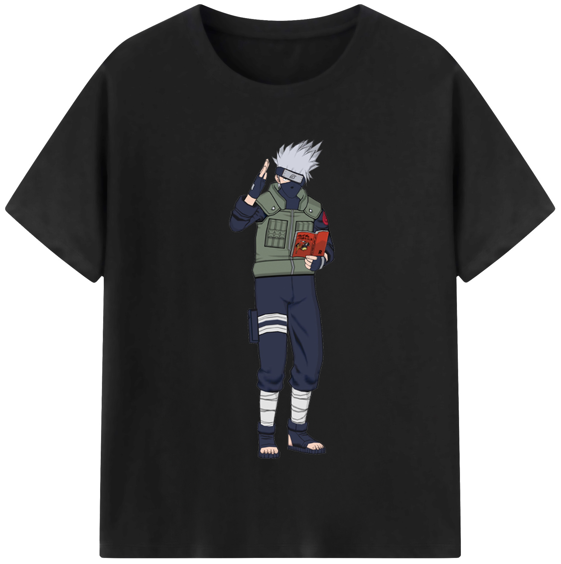 （画像用） NARUTO -ナルト- はたけ カカシ Hatake Kakashi 綿100％半袖Tシャツ（フロントプリント）