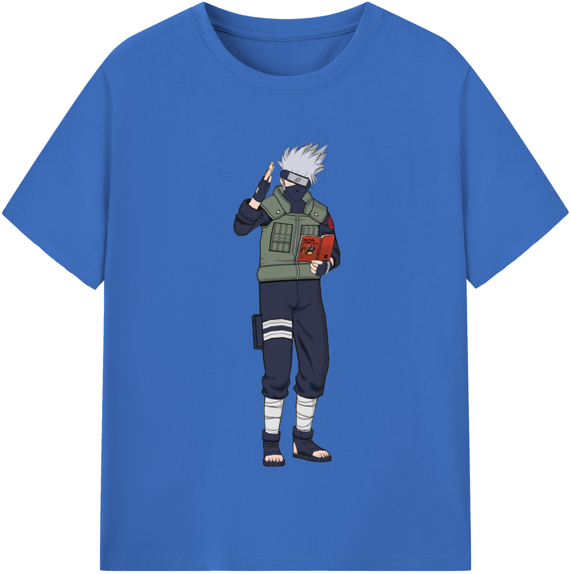 （画像用） NARUTO -ナルト- はたけ カカシ Hatake Kakashi 綿100％半袖Tシャツ（フロントプリント）
