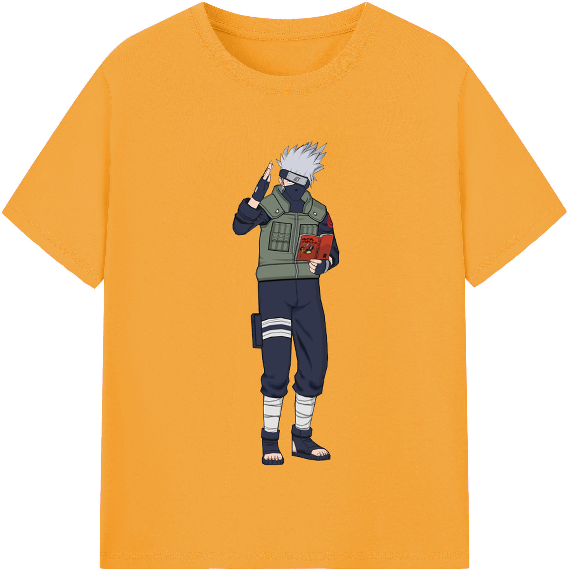 （画像用） NARUTO -ナルト- はたけ カカシ Hatake Kakashi 綿100％半袖Tシャツ（フロントプリント）