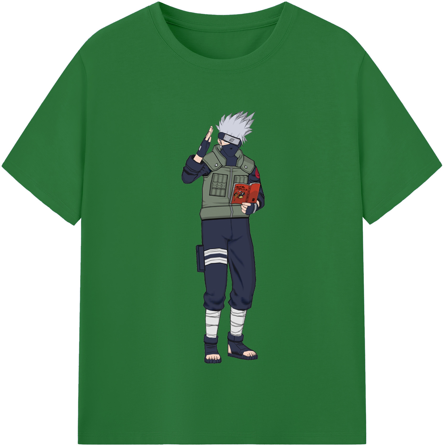 （画像用） NARUTO -ナルト- はたけ カカシ Hatake Kakashi 綿100％半袖Tシャツ（フロントプリント）