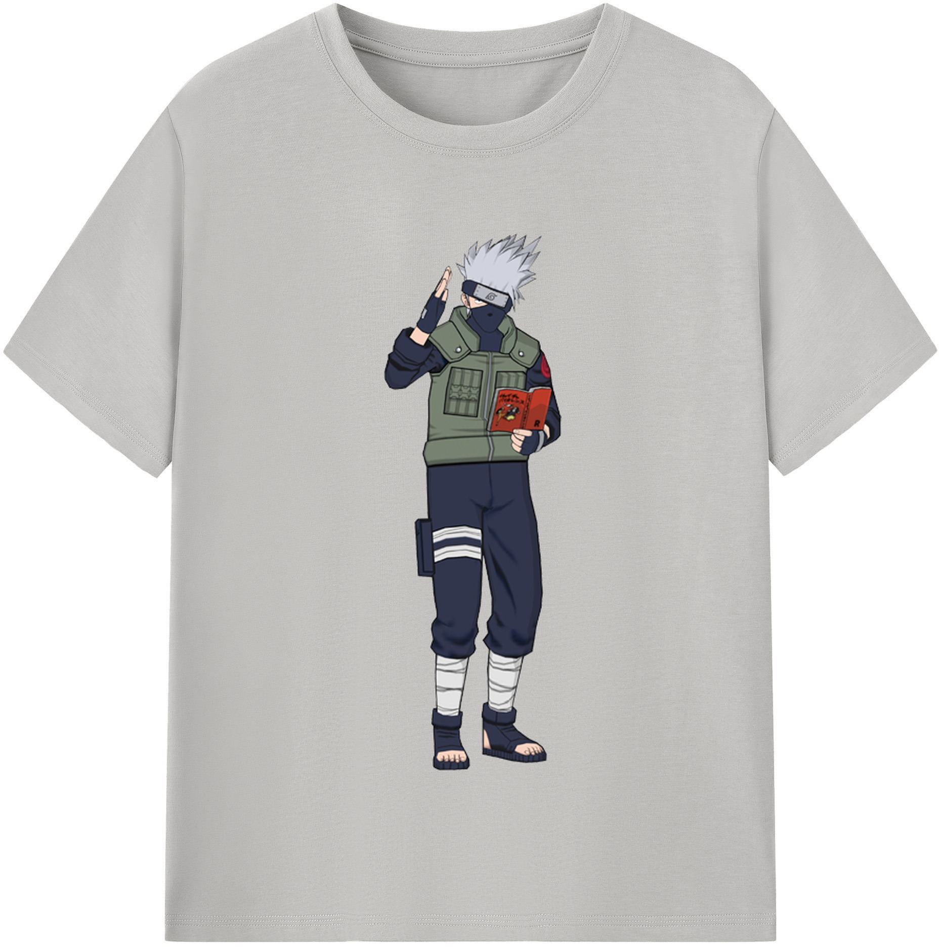 （画像用） NARUTO -ナルト- はたけ カカシ Hatake Kakashi 綿100％半袖Tシャツ（フロントプリント）