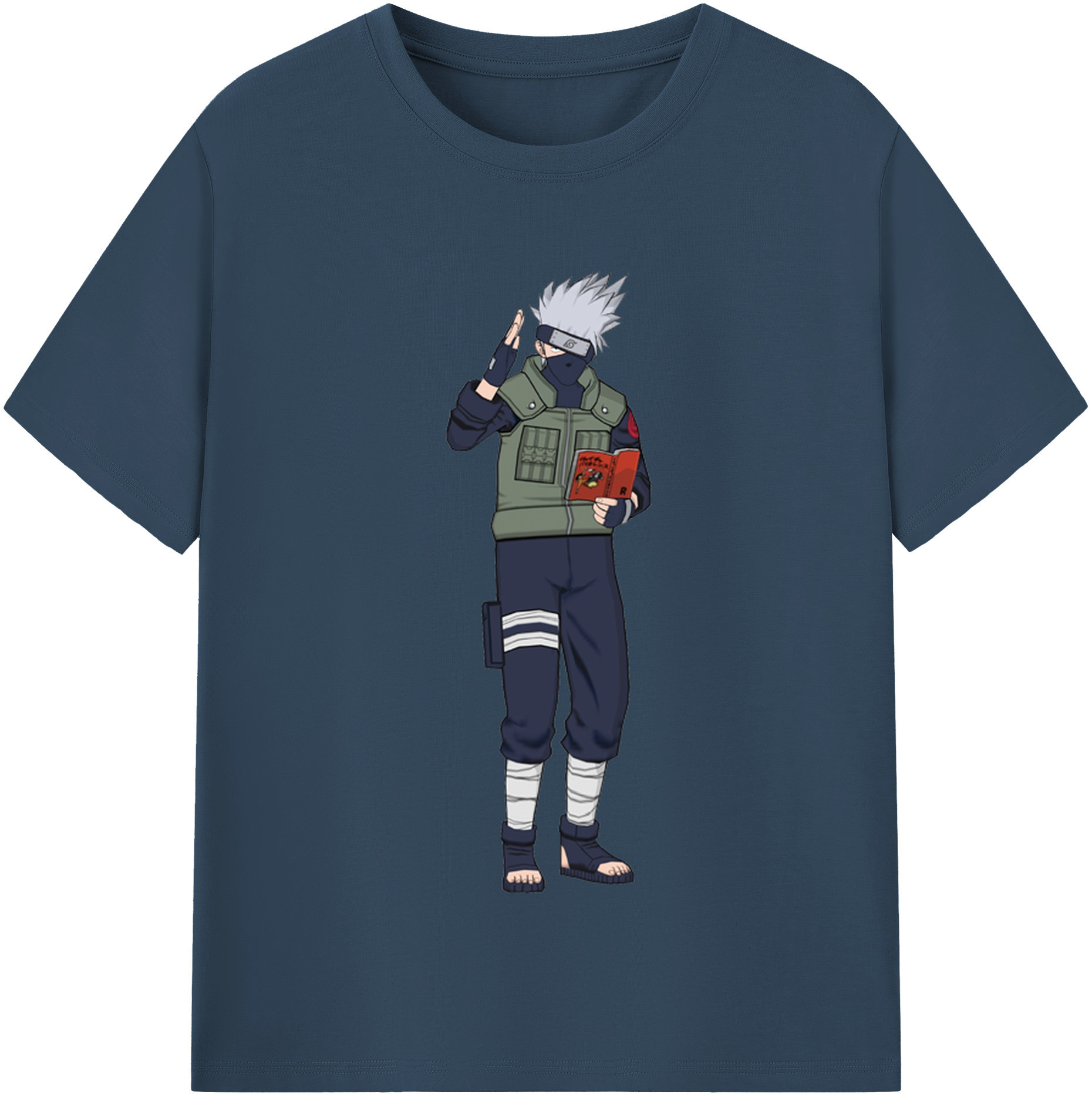 （画像用） NARUTO -ナルト- はたけ カカシ Hatake Kakashi 綿100％半袖Tシャツ（フロントプリント）