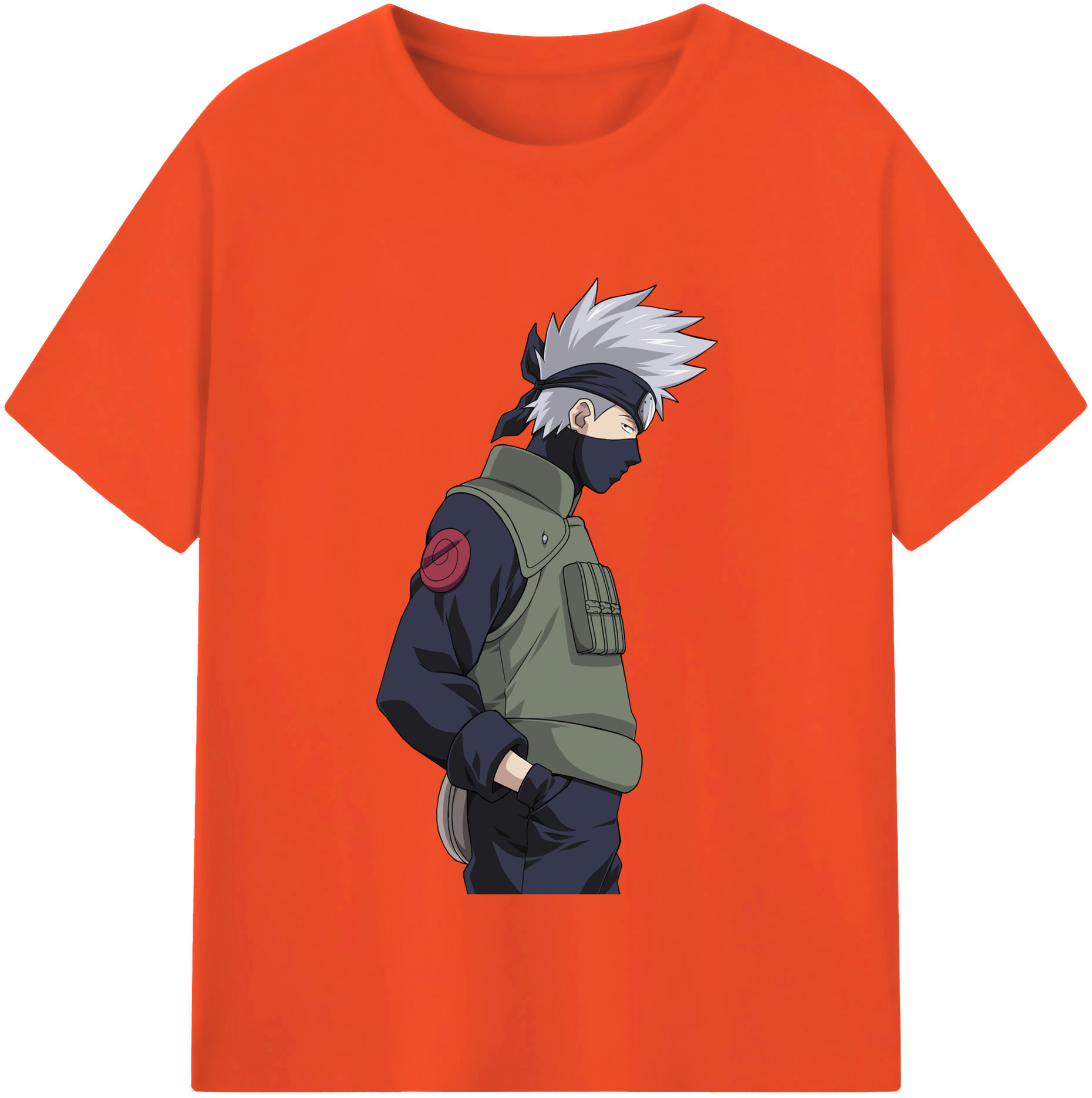 （画像用） NARUTO -ナルト- はたけ カカシ Hatake Kakashi 綿100％半袖Tシャツ（フロントプリント）