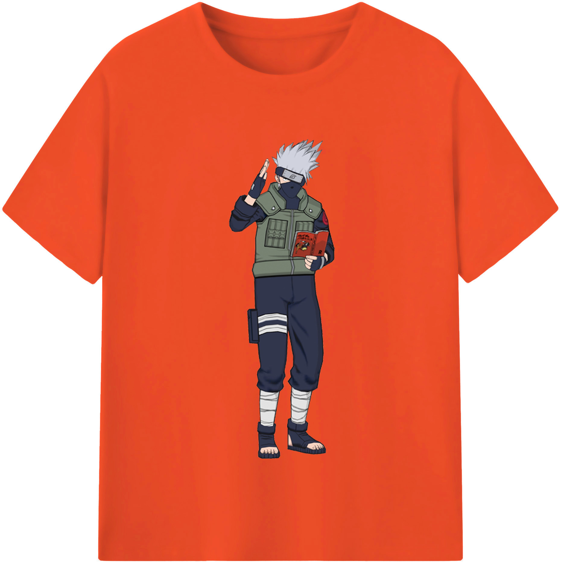（画像用） NARUTO -ナルト- はたけ カカシ Hatake Kakashi 綿100％半袖Tシャツ（フロントプリント）