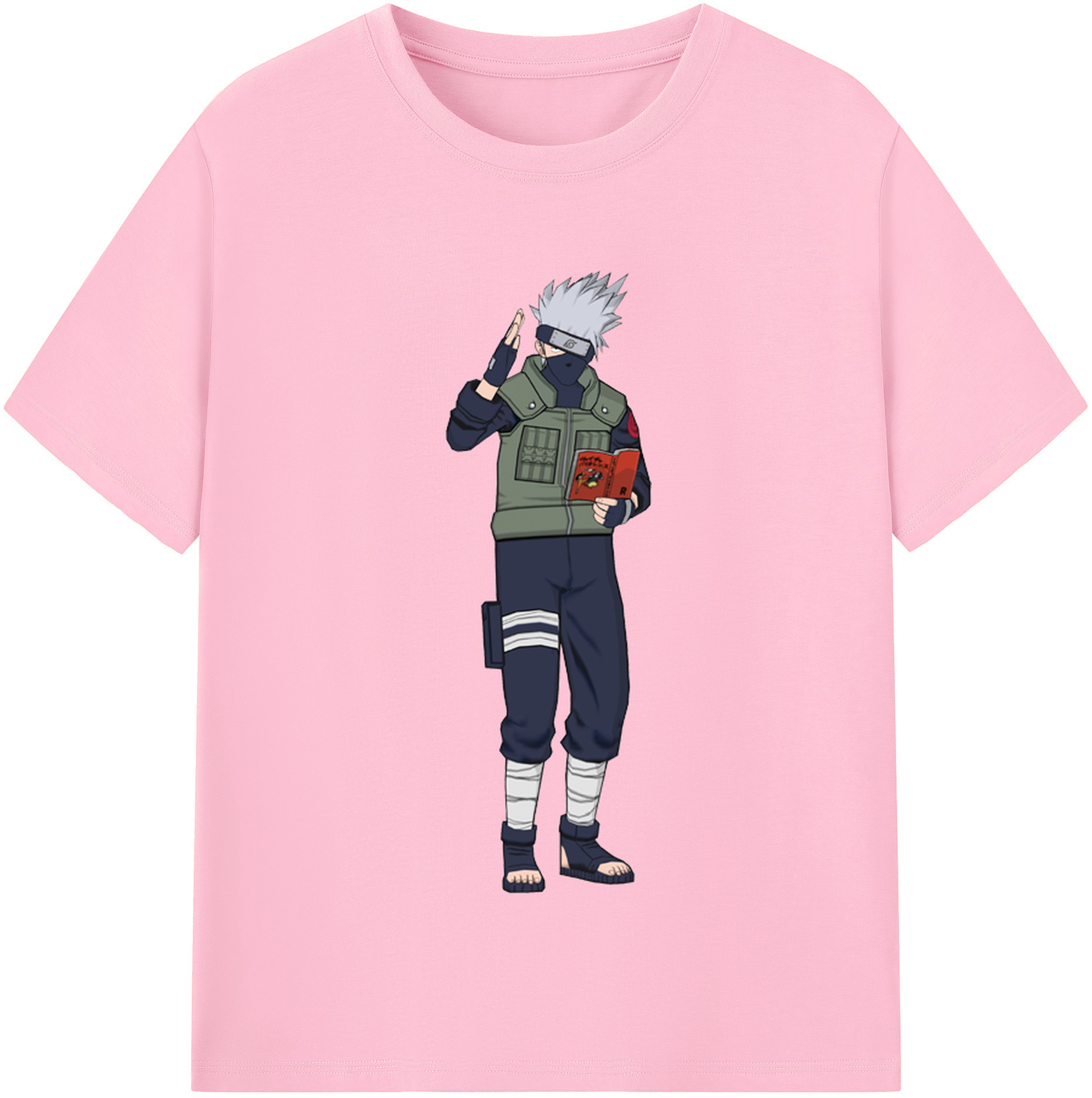 （画像用） NARUTO -ナルト- はたけ カカシ Hatake Kakashi 綿100％半袖Tシャツ（フロントプリント）