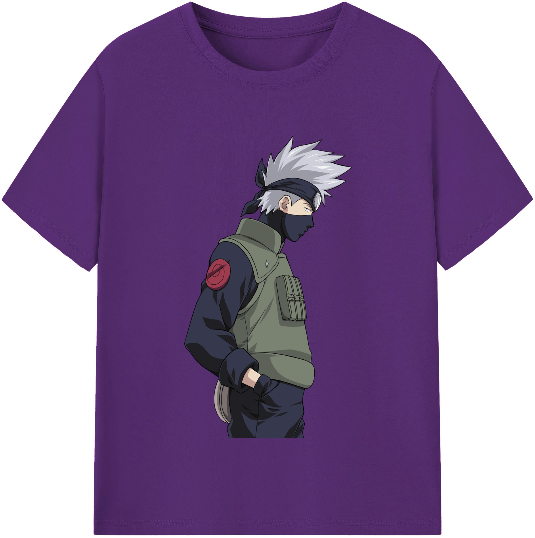 （画像用） NARUTO -ナルト- はたけ カカシ Hatake Kakashi 綿100％半袖Tシャツ（フロントプリント）