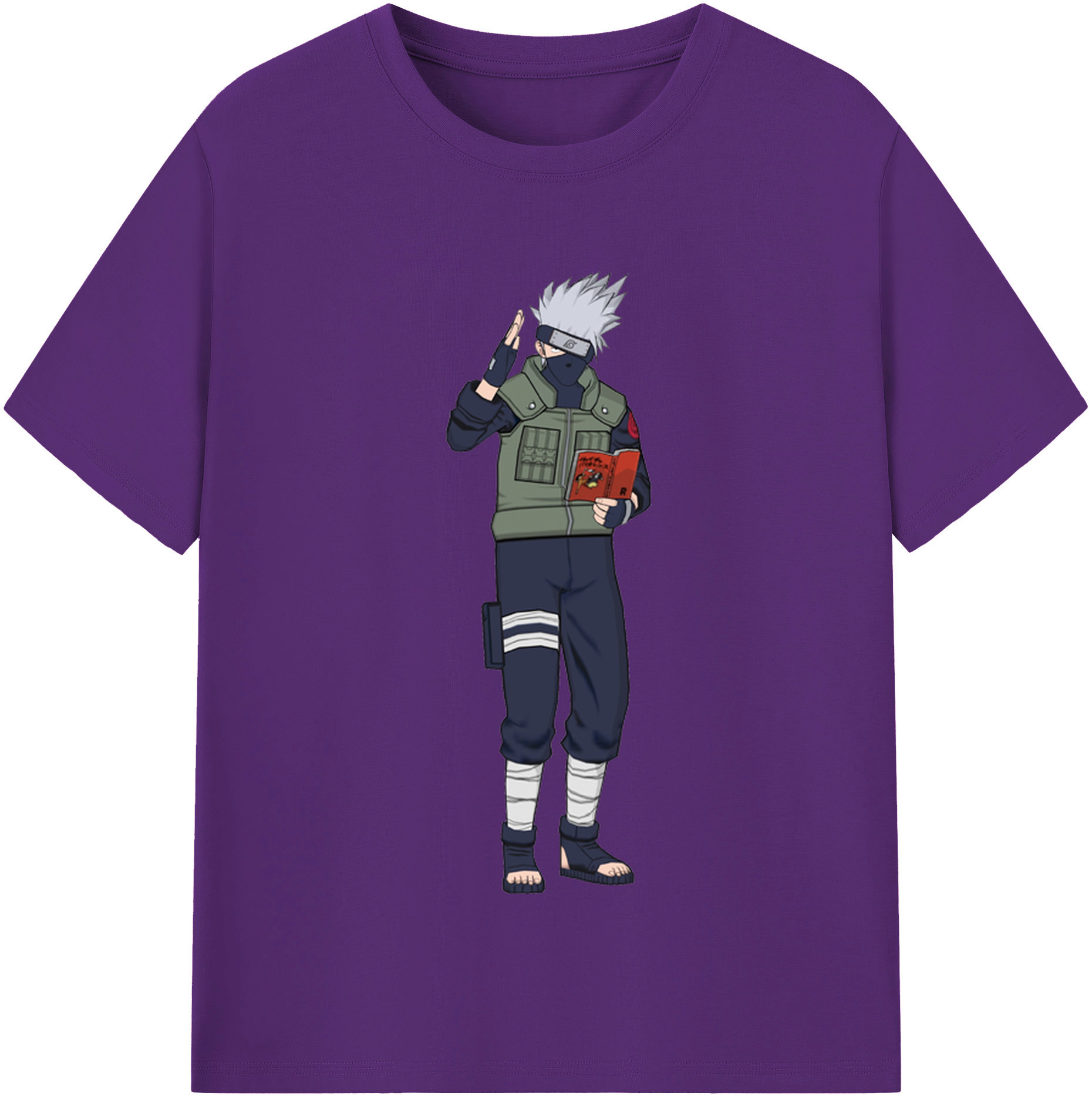 （画像用） NARUTO -ナルト- はたけ カカシ Hatake Kakashi 綿100％半袖Tシャツ（フロントプリント）
