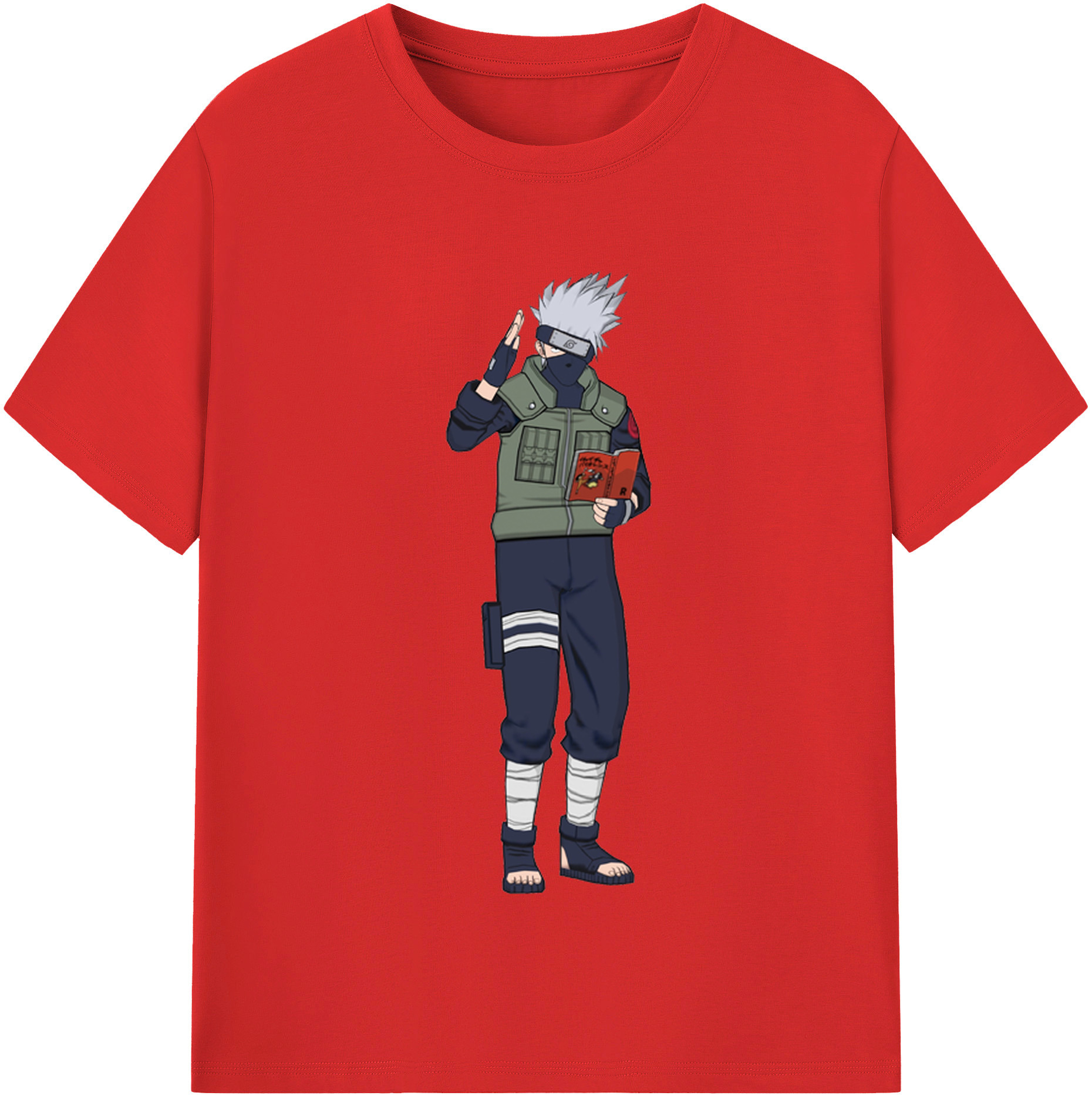 （画像用） NARUTO -ナルト- はたけ カカシ Hatake Kakashi 綿100％半袖Tシャツ（フロントプリント）