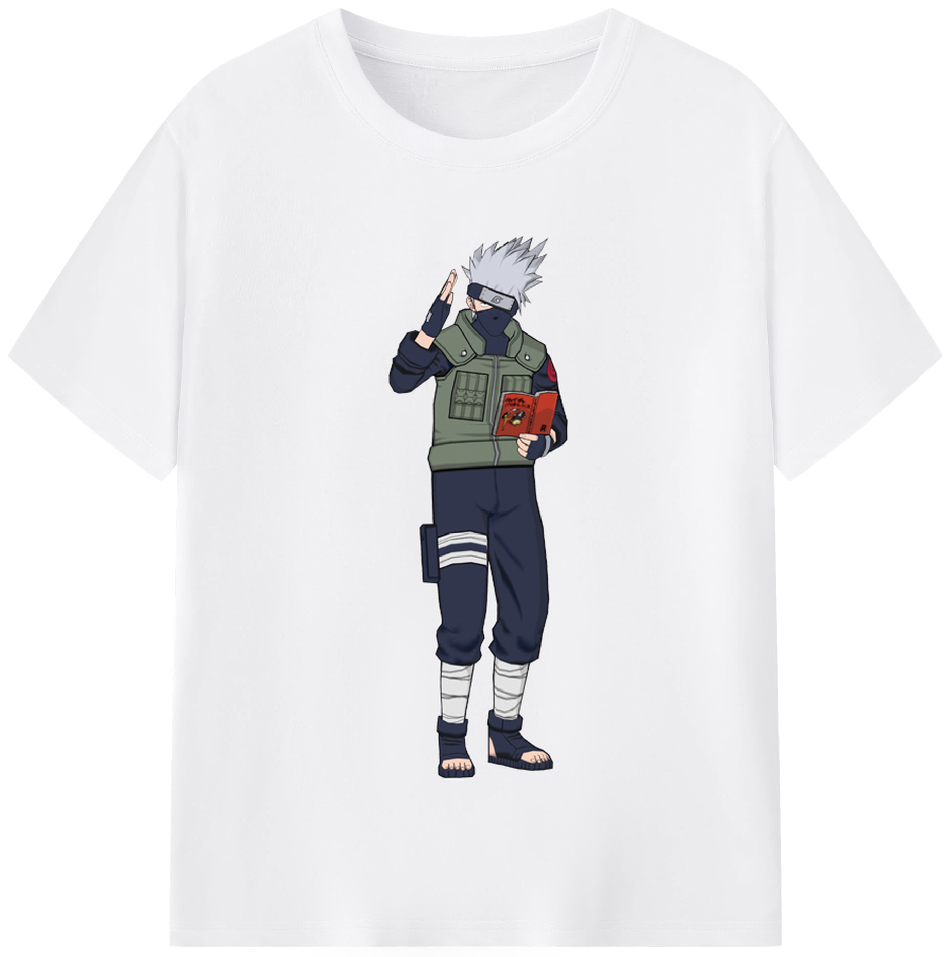 （画像用） NARUTO -ナルト- はたけ カカシ Hatake Kakashi 綿100％半袖Tシャツ（フロントプリント）
