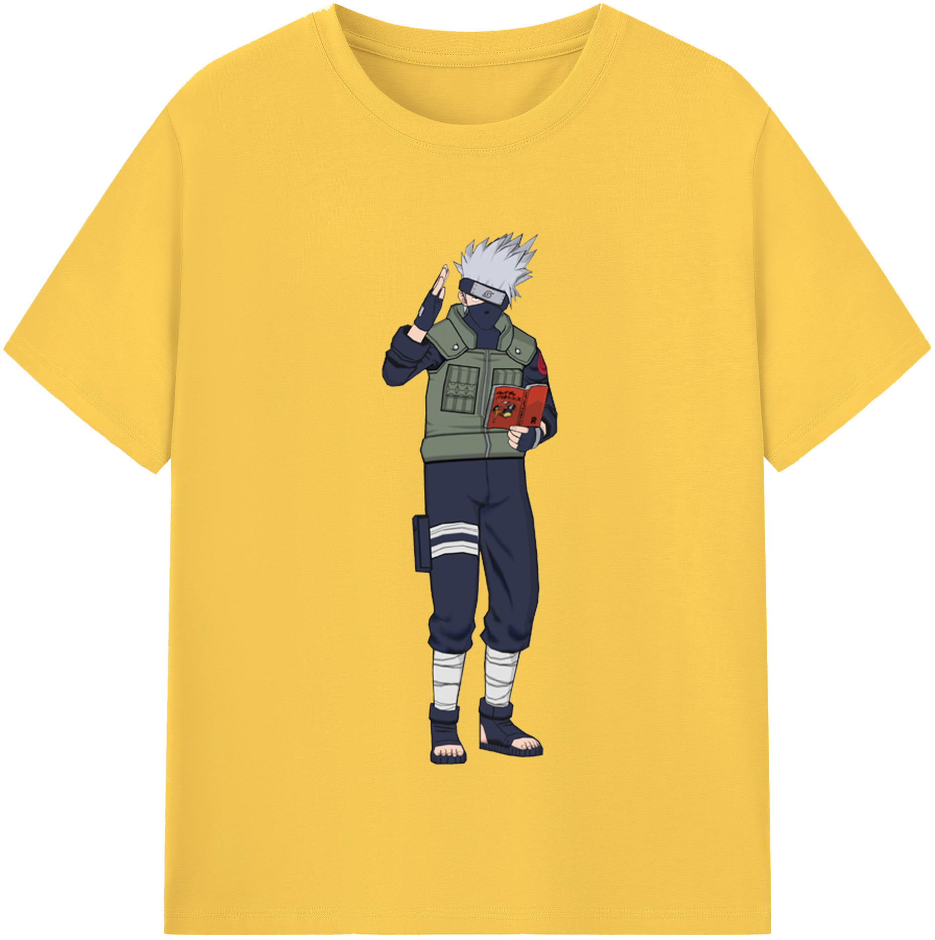 （画像用） NARUTO -ナルト- はたけ カカシ Hatake Kakashi 綿100％半袖Tシャツ（フロントプリント）