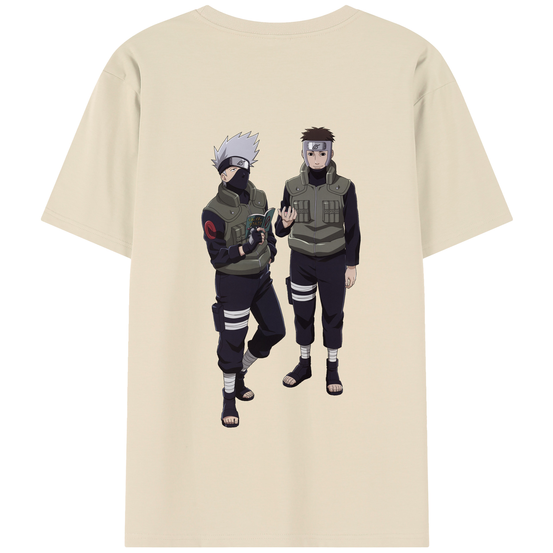 （画像用） NARUTO -ナルト- はたけ カカシ Hatake Kakashi 綿100％半袖Tシャツ（背面プリント）