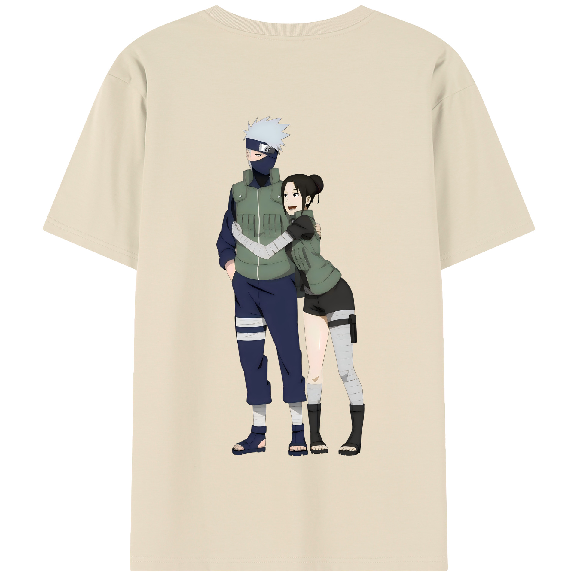 （画像用） NARUTO -ナルト- はたけ カカシ Hatake Kakashi 綿100％半袖Tシャツ（背面プリント）