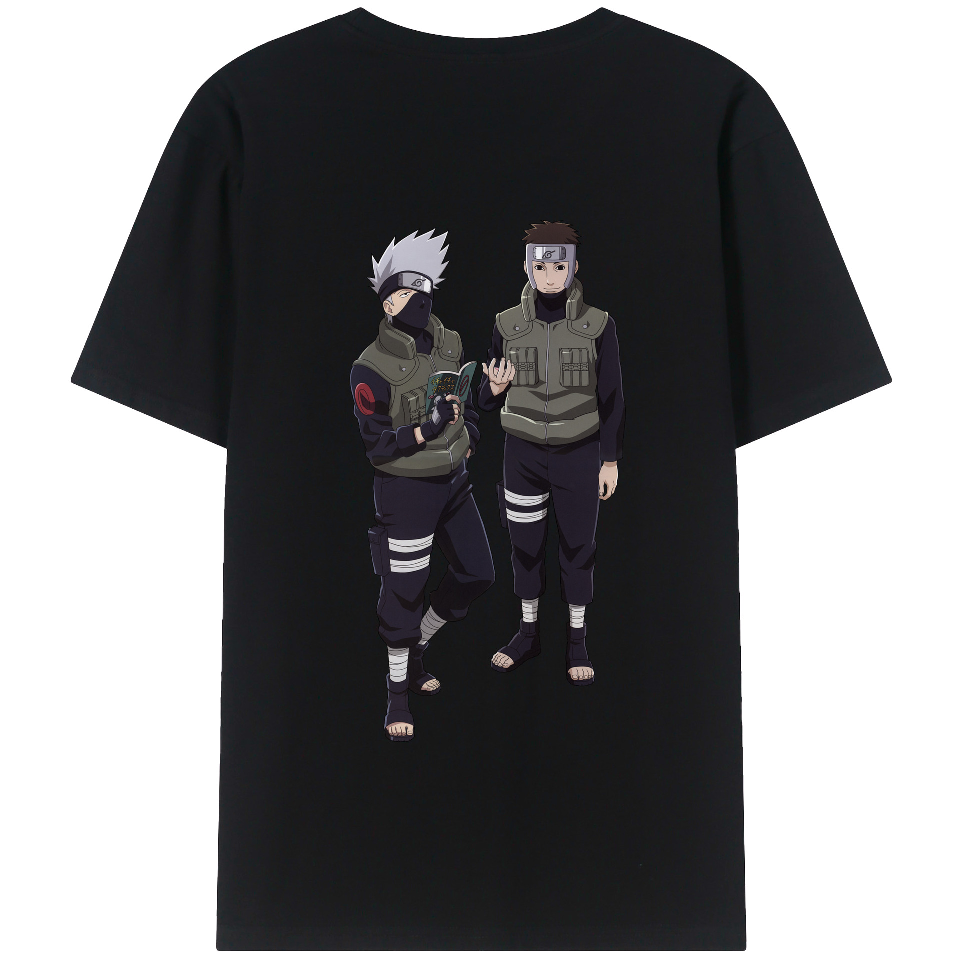（画像用） NARUTO -ナルト- はたけ カカシ Hatake Kakashi 綿100％半袖Tシャツ（背面プリント）