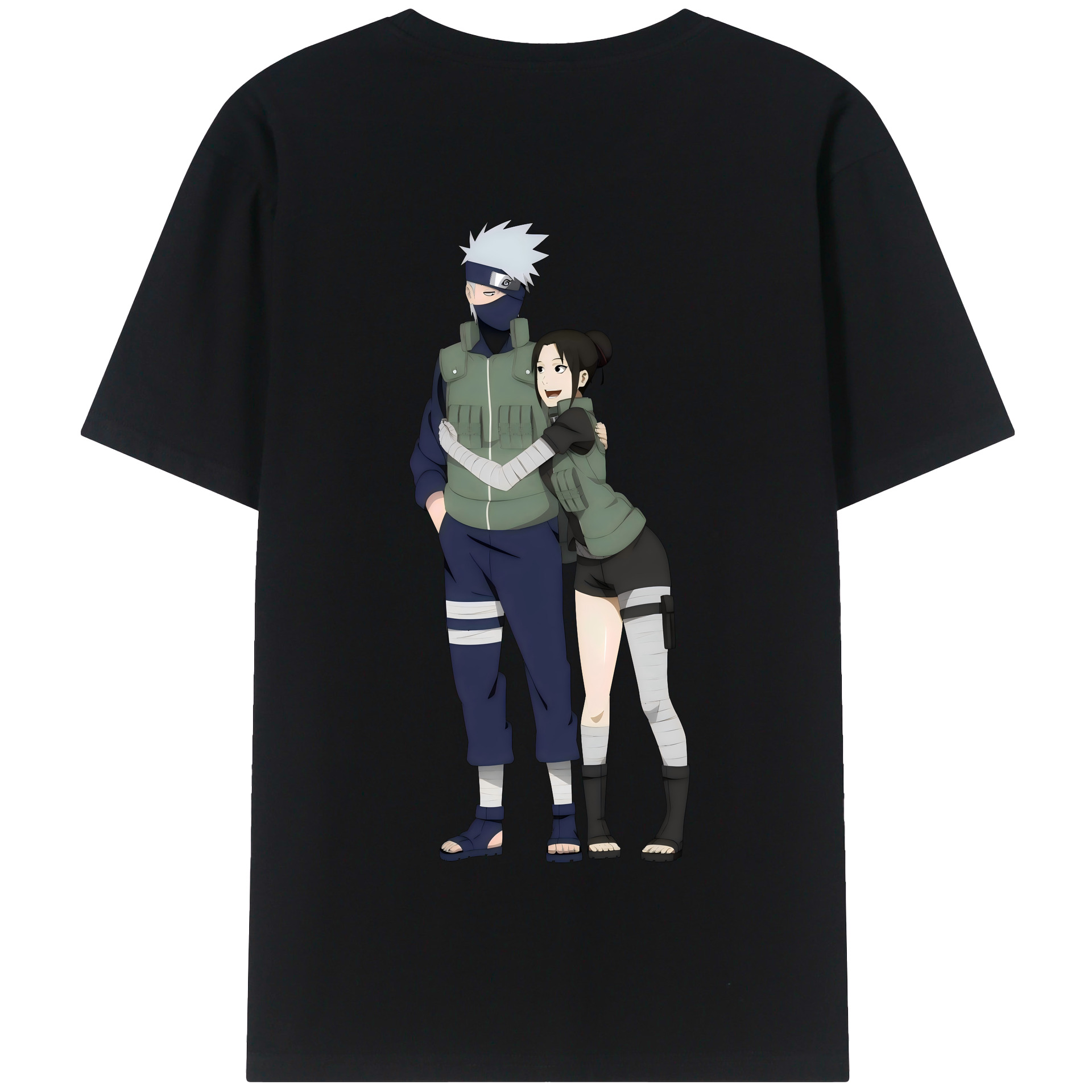 （画像用） NARUTO -ナルト- はたけ カカシ Hatake Kakashi 綿100％半袖Tシャツ（背面プリント）