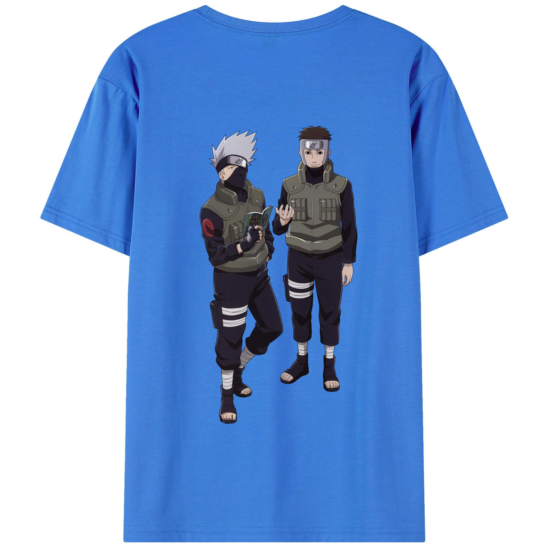 （画像用） NARUTO -ナルト- はたけ カカシ Hatake Kakashi 綿100％半袖Tシャツ（背面プリント）