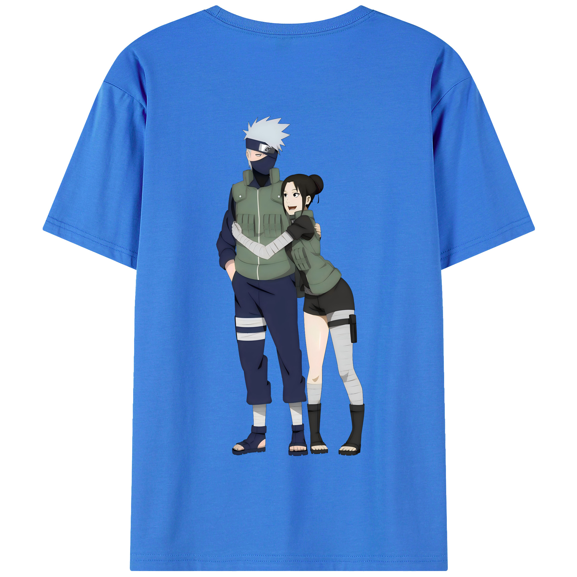 （画像用） NARUTO -ナルト- はたけ カカシ Hatake Kakashi 綿100％半袖Tシャツ（背面プリント）