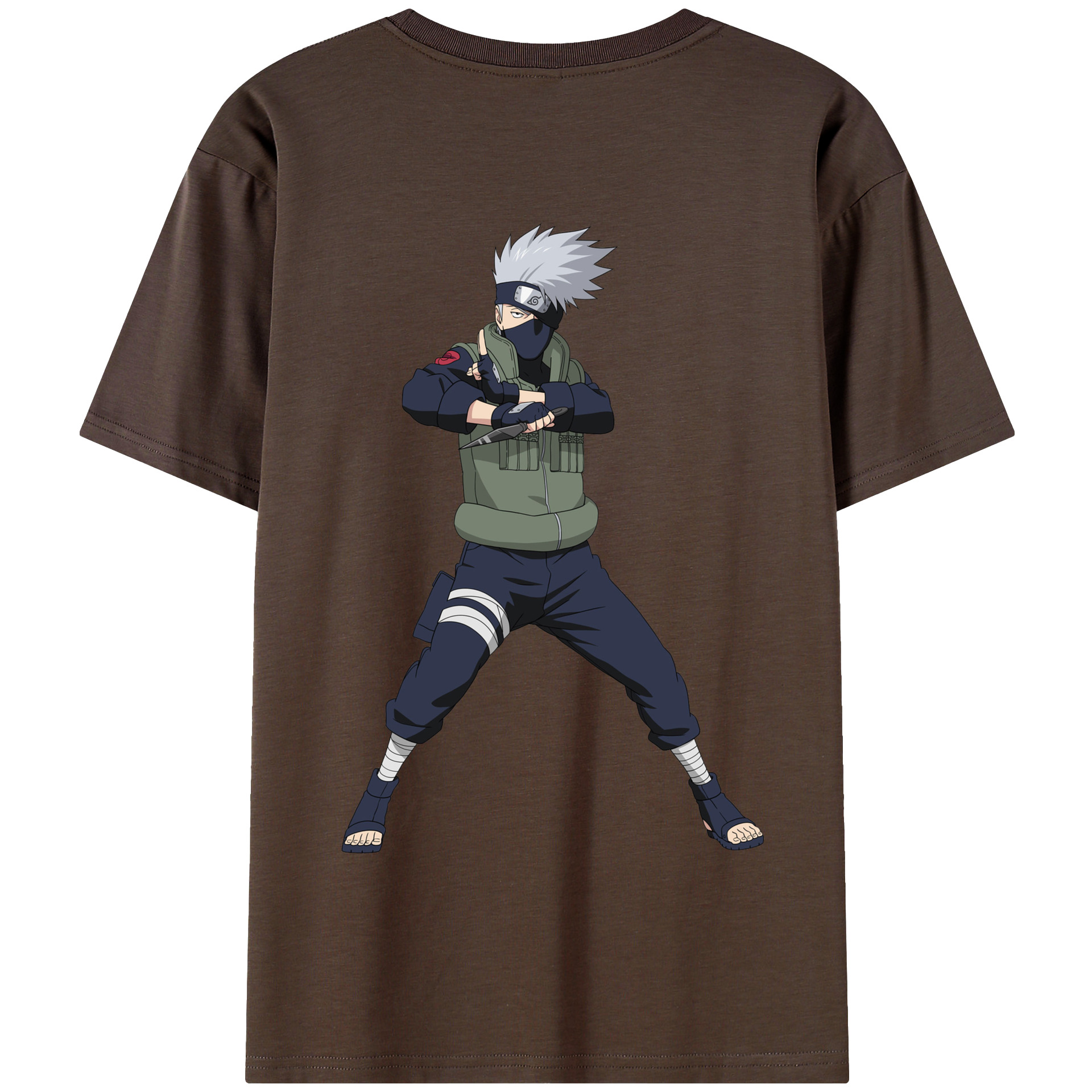 （画像用） NARUTO -ナルト- はたけ カカシ Hatake Kakashi 綿100％半袖Tシャツ（背面プリント）