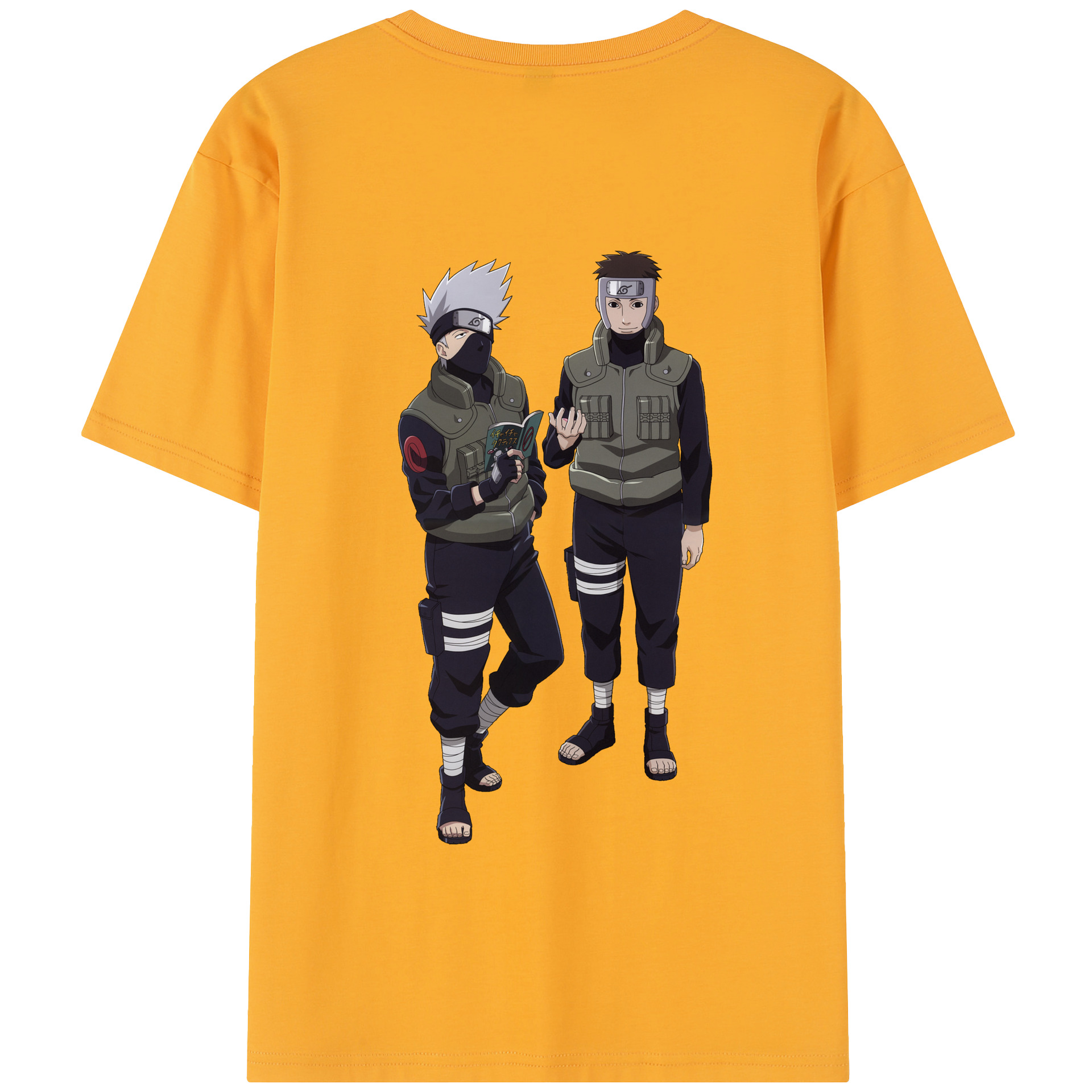 （画像用） NARUTO -ナルト- はたけ カカシ Hatake Kakashi 綿100％半袖Tシャツ（背面プリント）