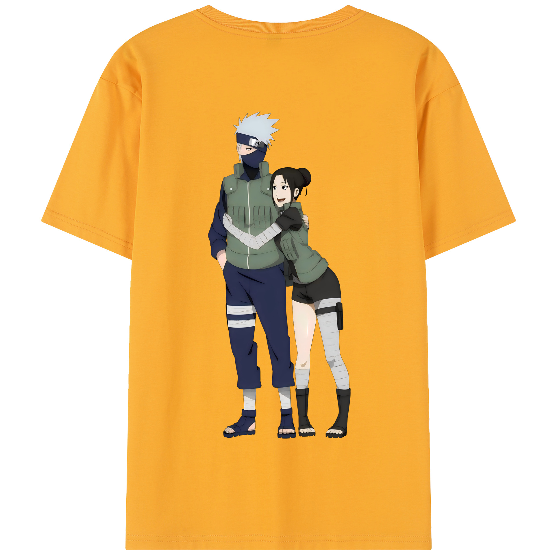 （画像用） NARUTO -ナルト- はたけ カカシ Hatake Kakashi 綿100％半袖Tシャツ（背面プリント）