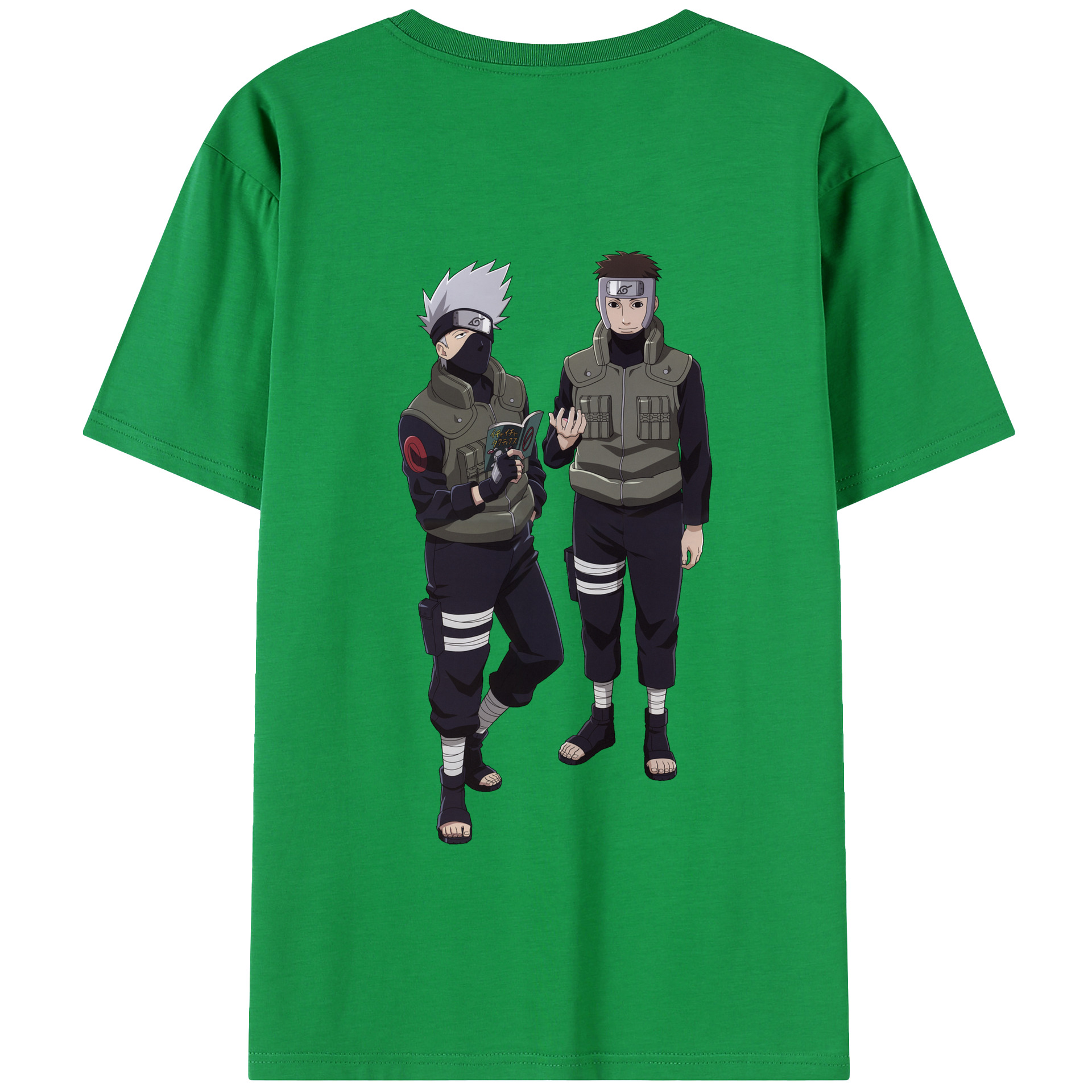（画像用） NARUTO -ナルト- はたけ カカシ Hatake Kakashi 綿100％半袖Tシャツ（背面プリント）