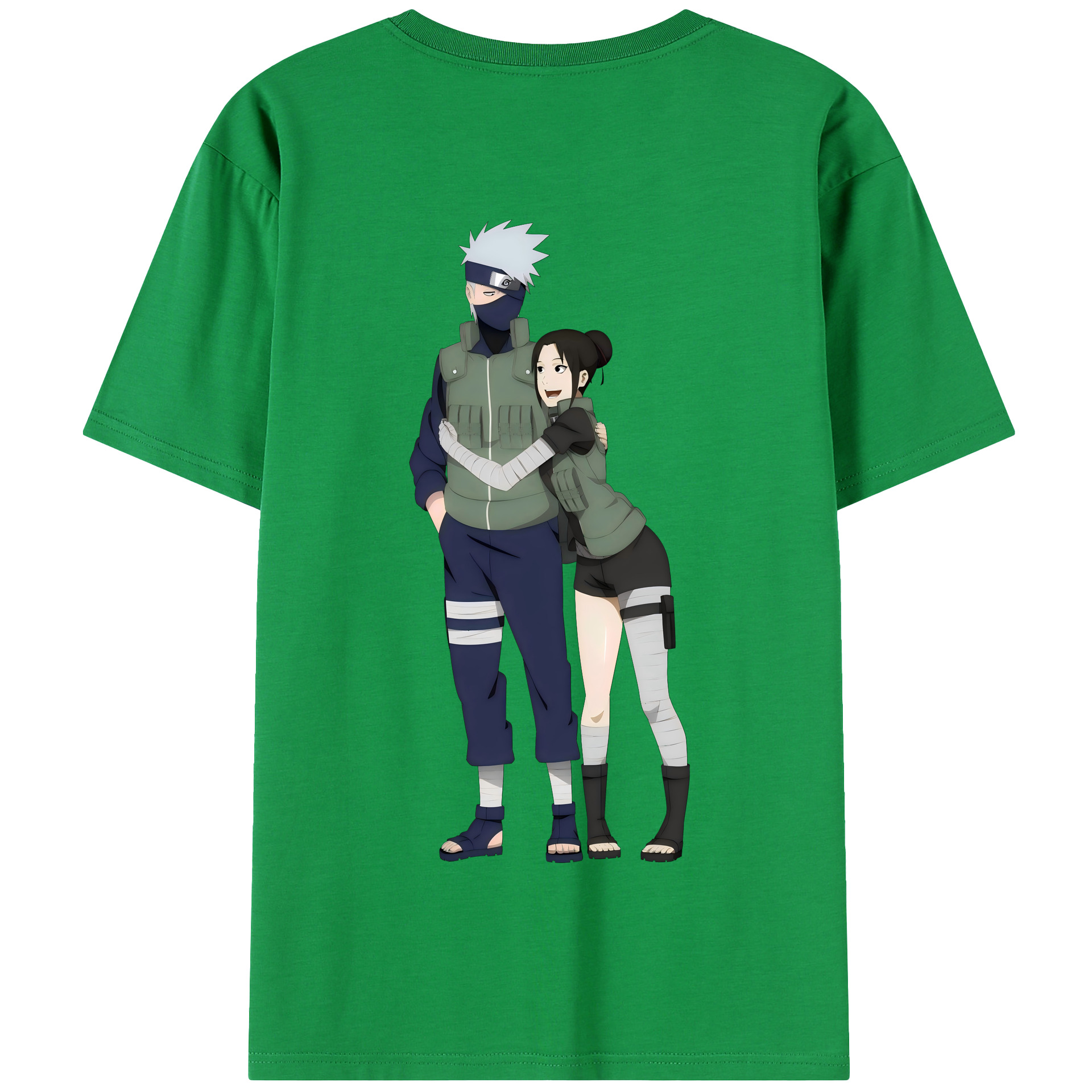 （画像用） NARUTO -ナルト- はたけ カカシ Hatake Kakashi 綿100％半袖Tシャツ（背面プリント）