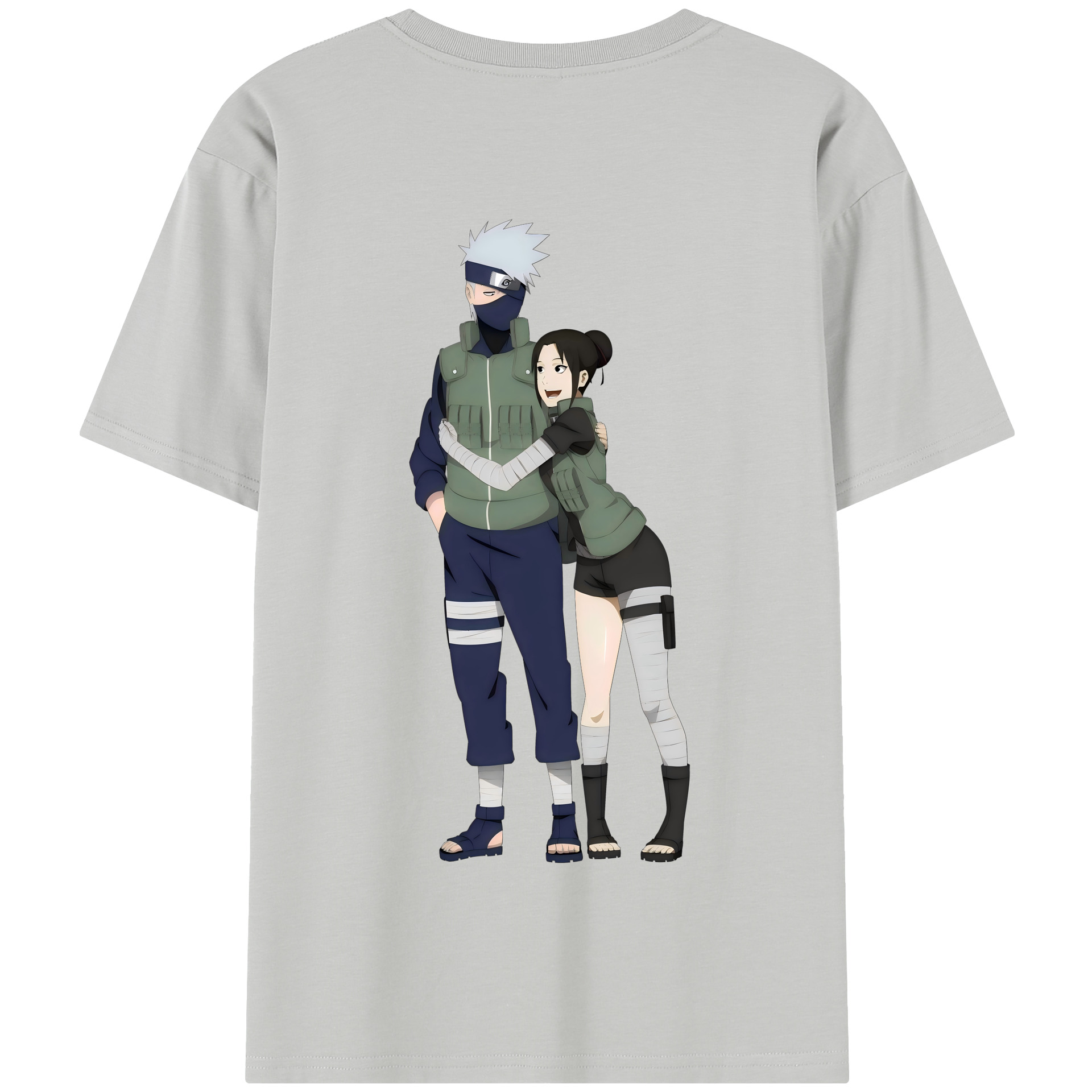 （画像用） NARUTO -ナルト- はたけ カカシ Hatake Kakashi 綿100％半袖Tシャツ（背面プリント）