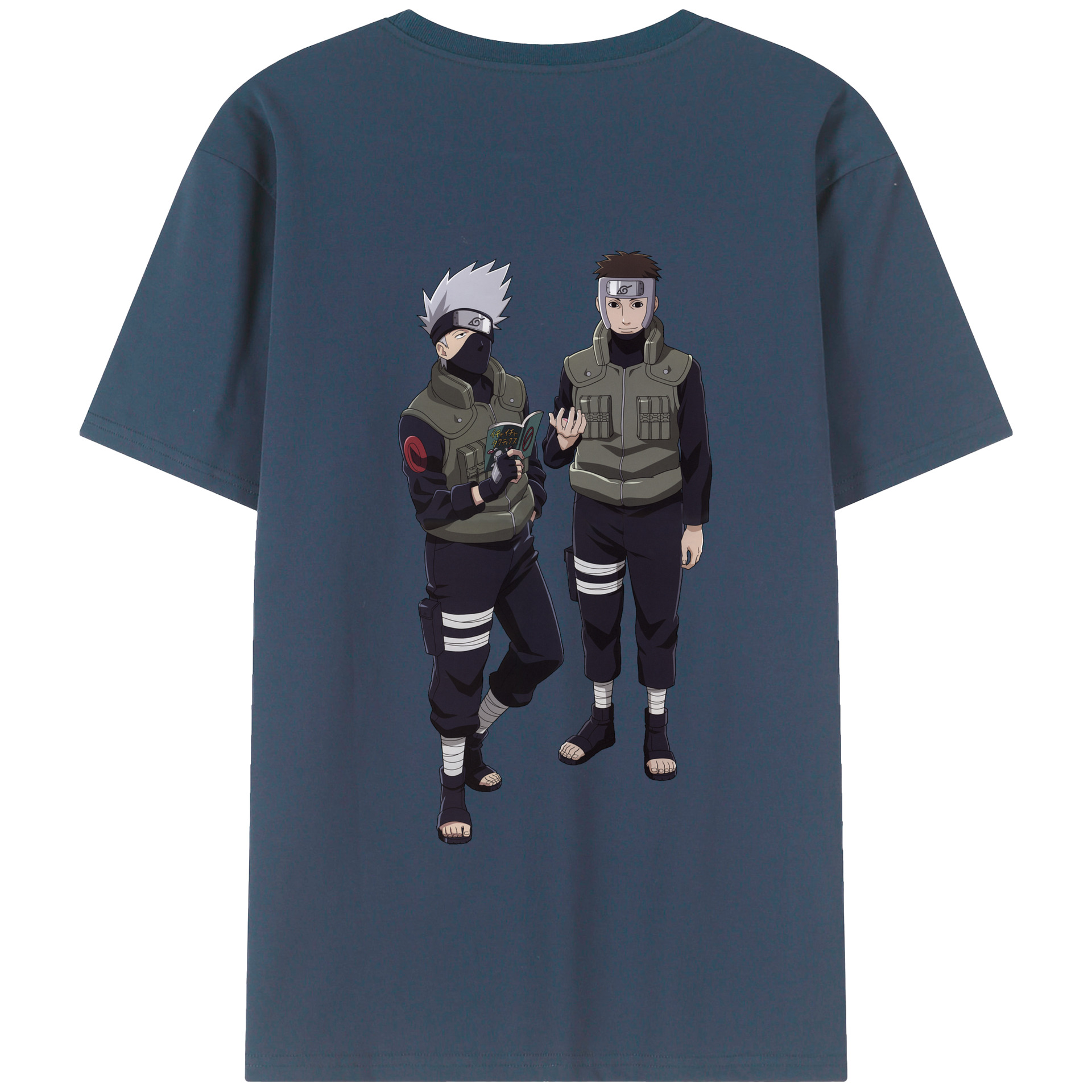 （画像用） NARUTO -ナルト- はたけ カカシ Hatake Kakashi 綿100％半袖Tシャツ（背面プリント）