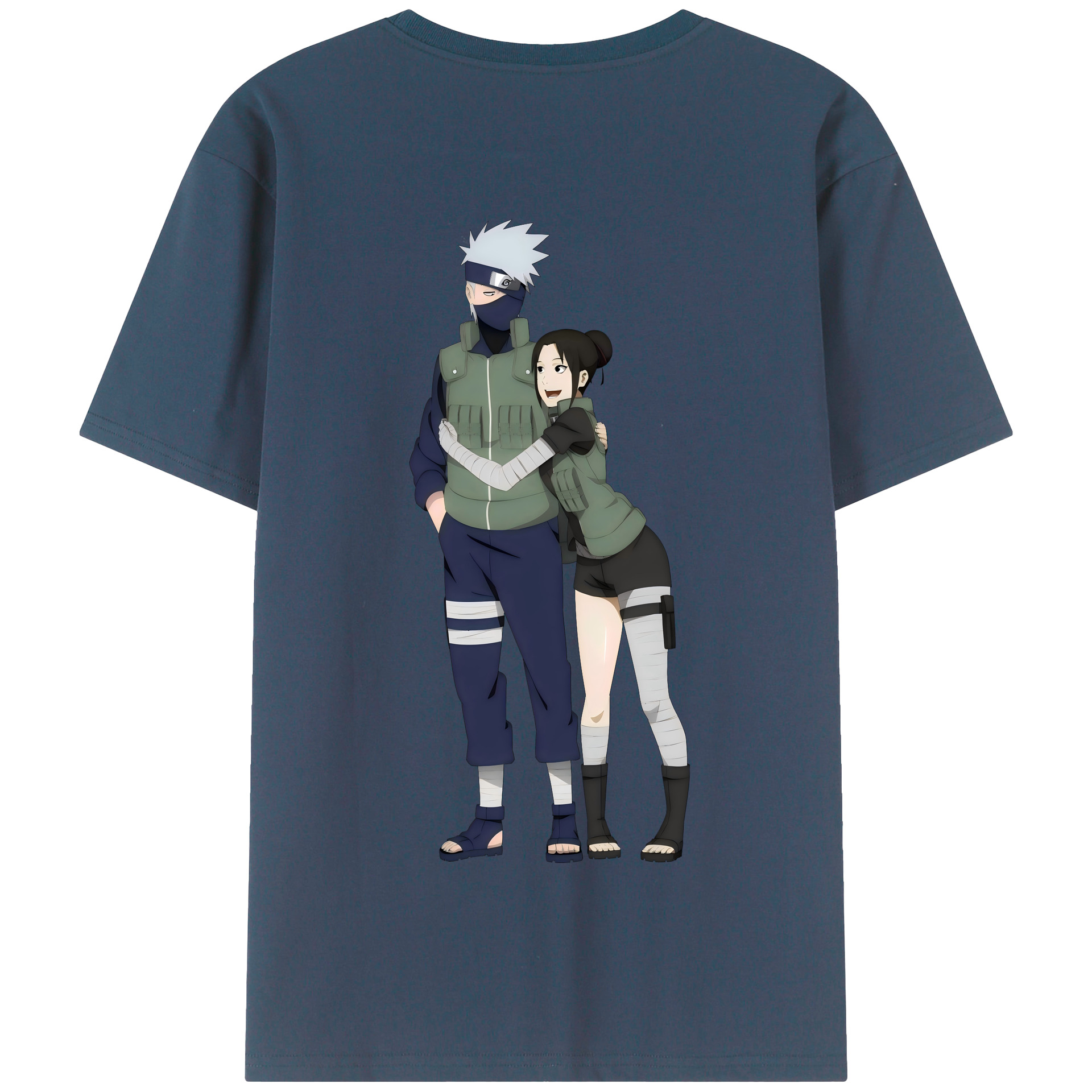 （画像用） NARUTO -ナルト- はたけ カカシ Hatake Kakashi 綿100％半袖Tシャツ（背面プリント）
