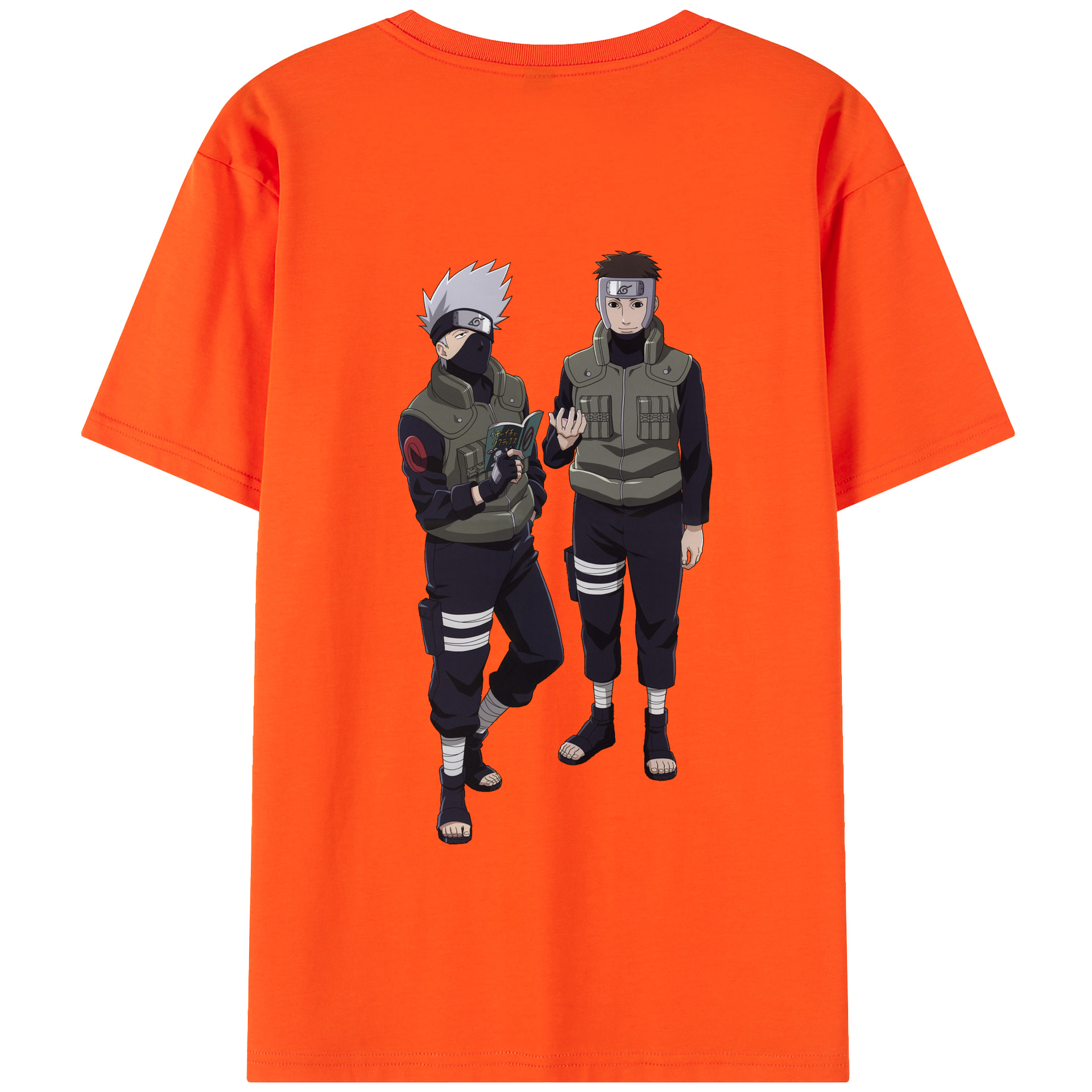 （画像用） NARUTO -ナルト- はたけ カカシ Hatake Kakashi 綿100％半袖Tシャツ（背面プリント）
