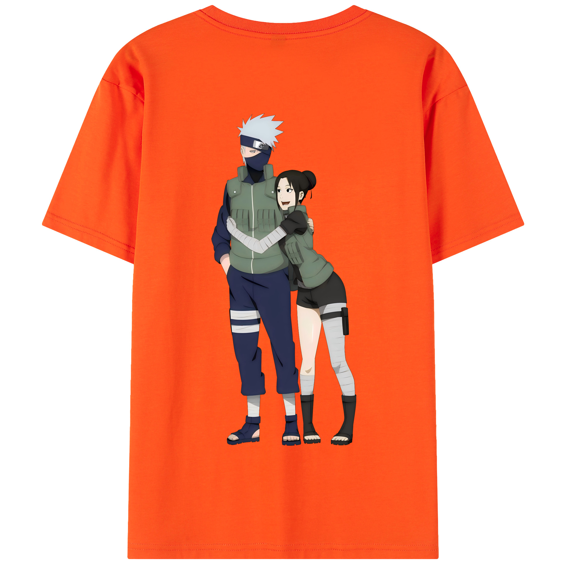 （画像用） NARUTO -ナルト- はたけ カカシ Hatake Kakashi 綿100％半袖Tシャツ（背面プリント）