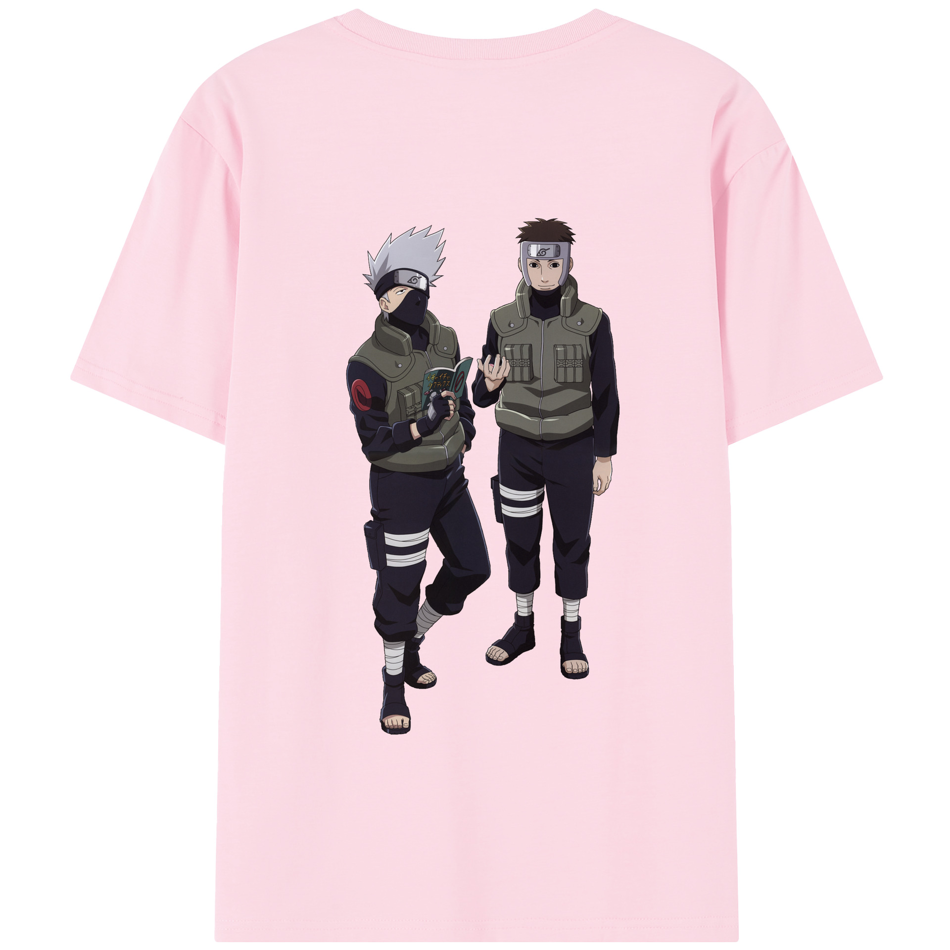 （画像用） NARUTO -ナルト- はたけ カカシ Hatake Kakashi 綿100％半袖Tシャツ（背面プリント）